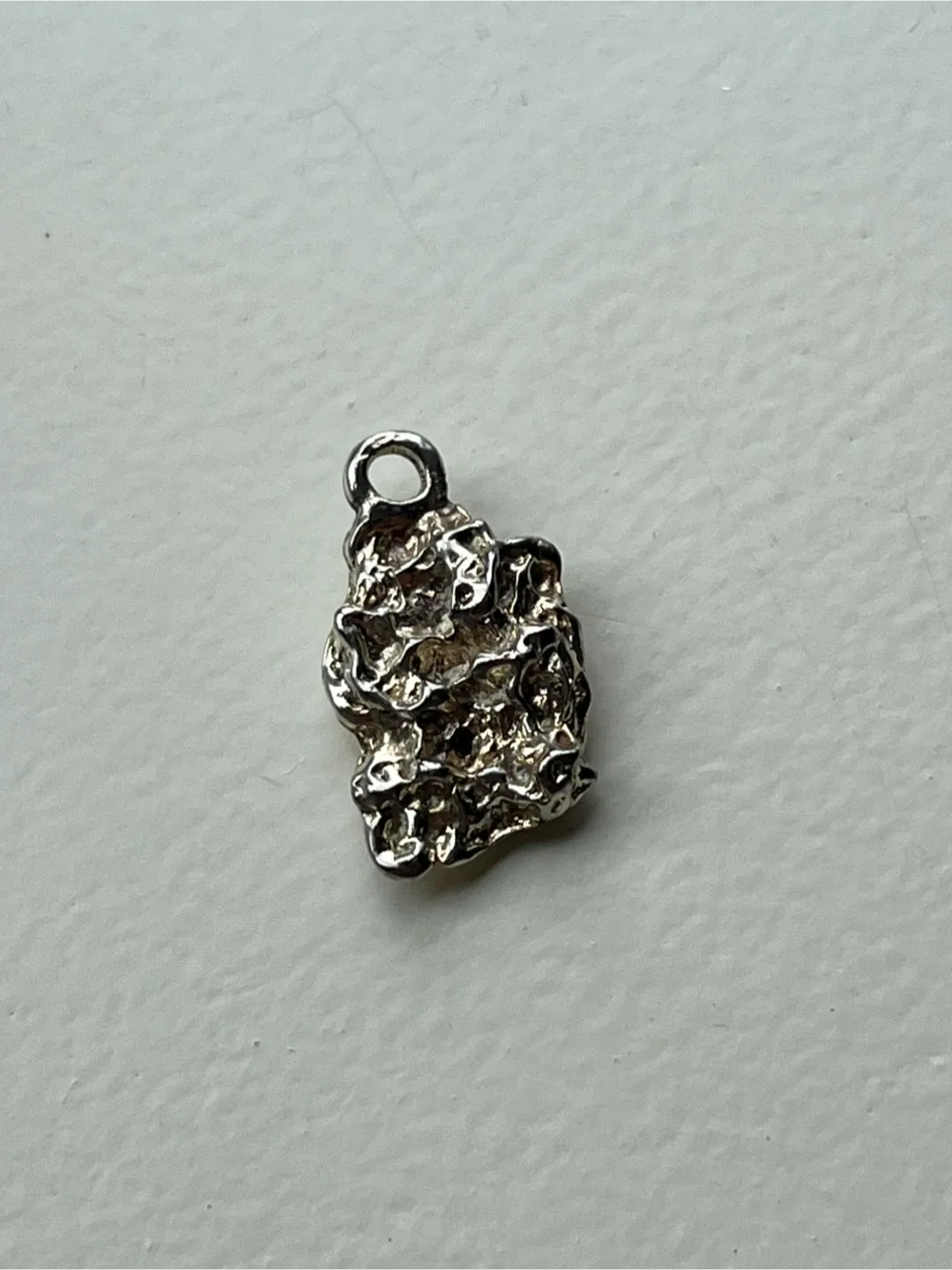 Raw Pure Silver Nugget Pendant image indicator(2)