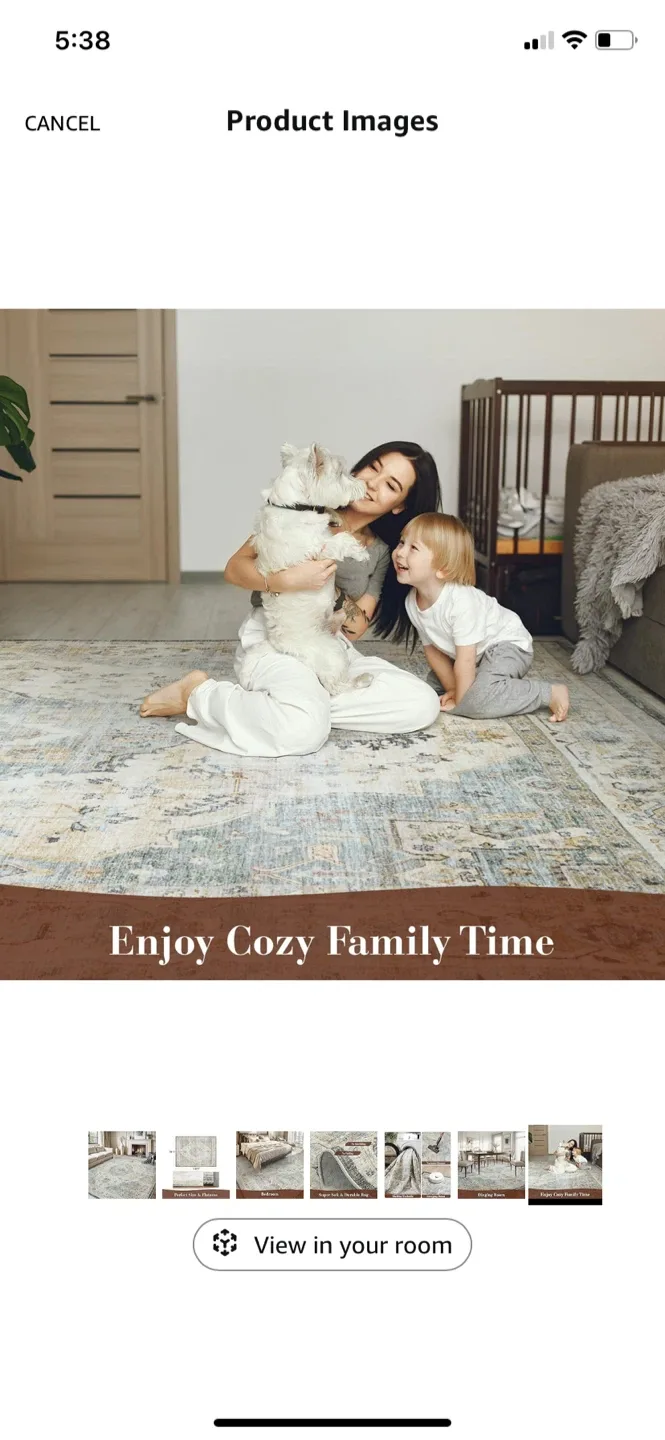 New-Area Rug 9x12- Machine Washable image indicator(10)