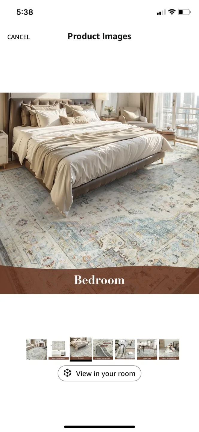 New-Area Rug 9x12- Machine Washable image indicator(8)