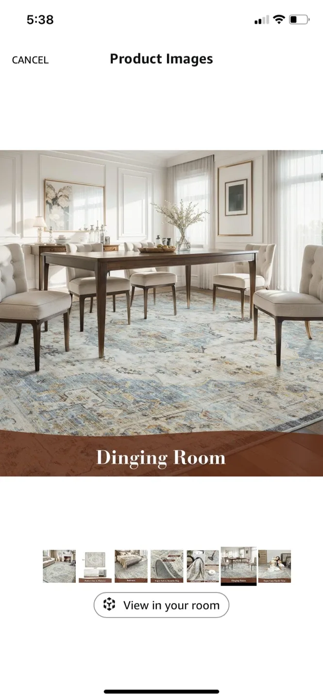 New-Area Rug 9x12- Machine Washable image indicator(9)