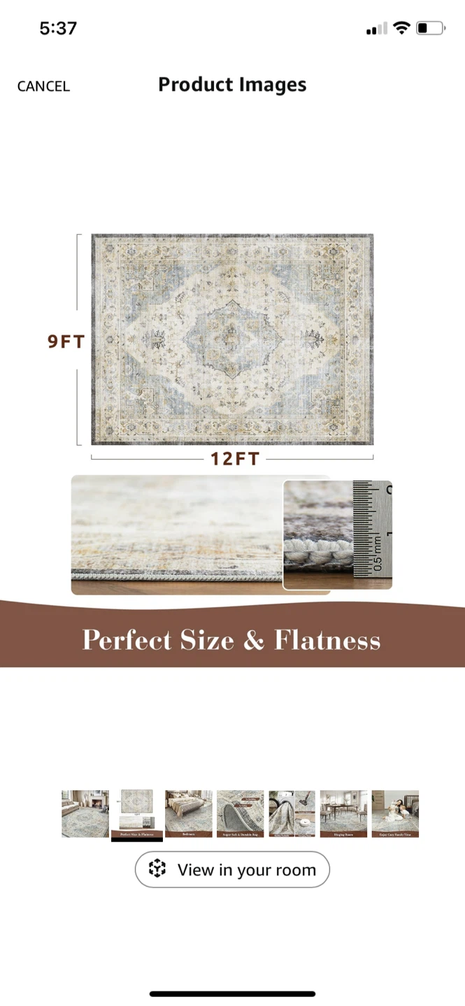 New-Area Rug 9x12- Machine Washable - photo 5