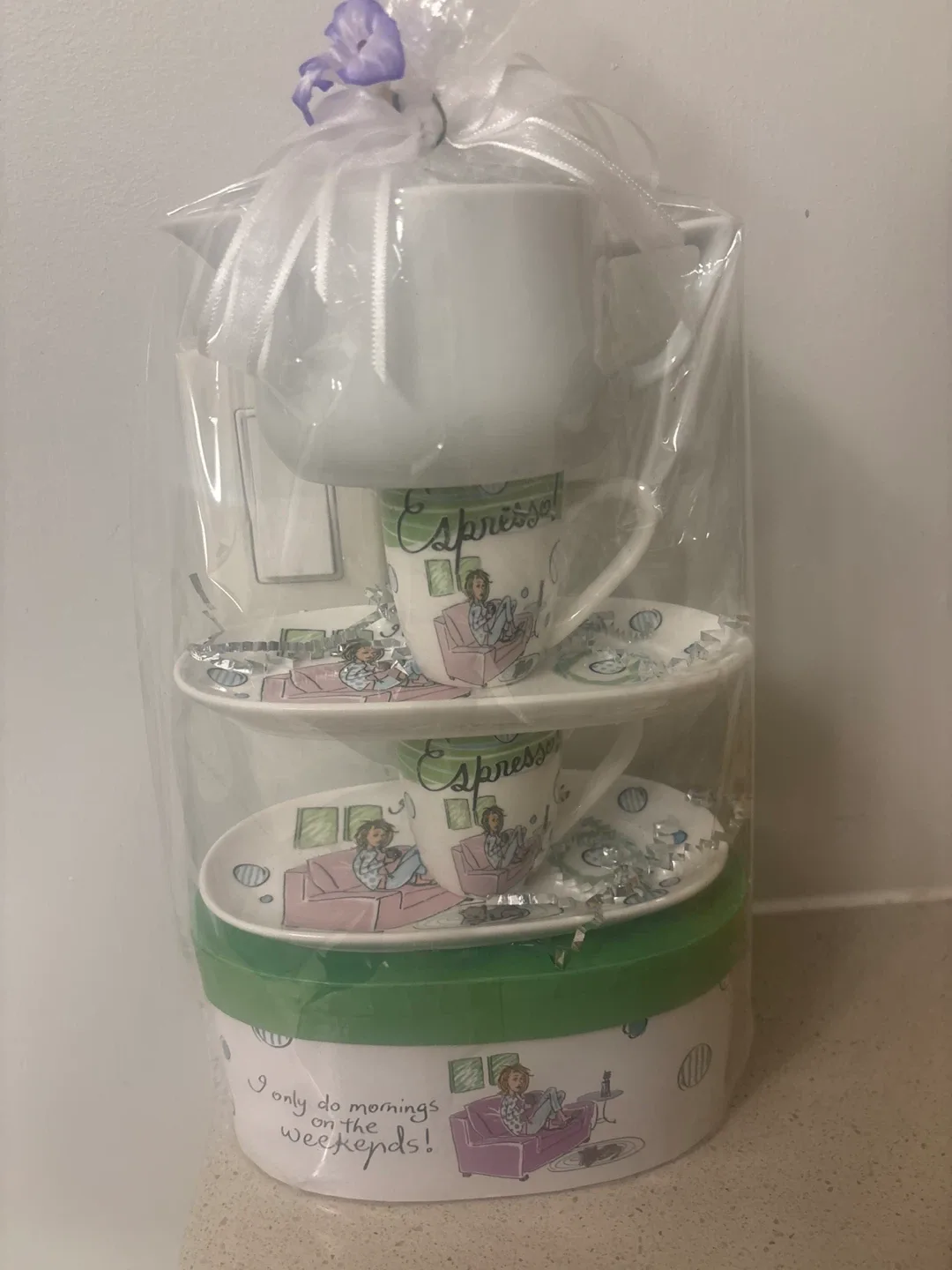 Espresso Cup & Saucer Set - New in Box