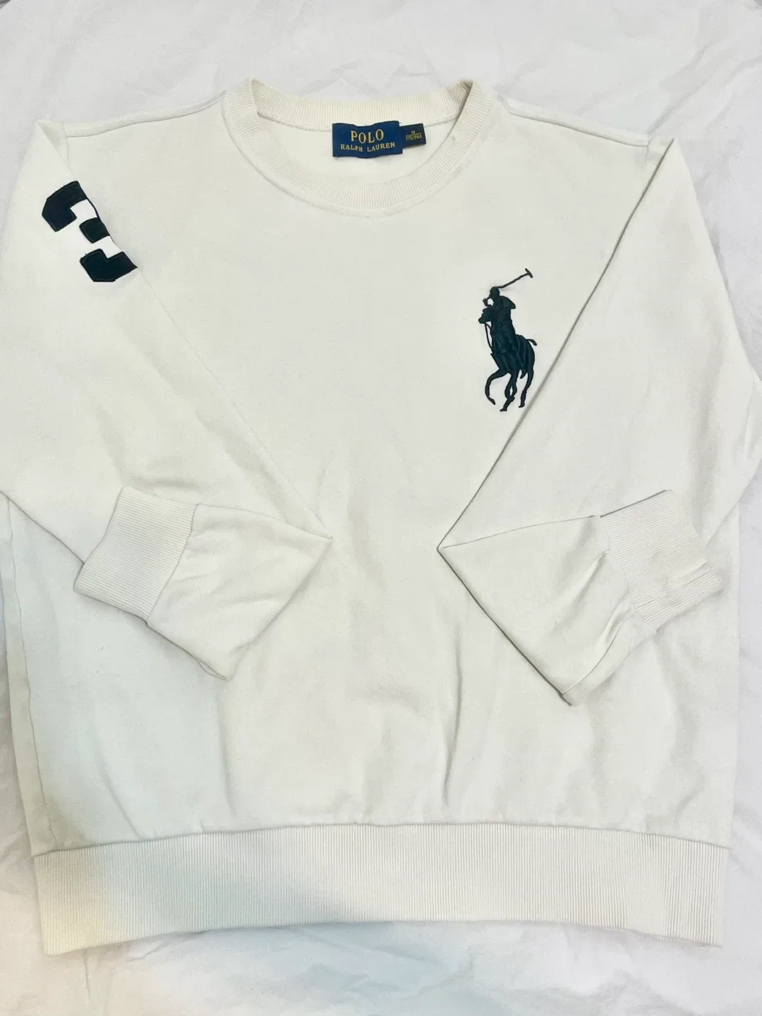 Polo Ralph Lauren Cream Crewneck Sweatshirt - Size M
