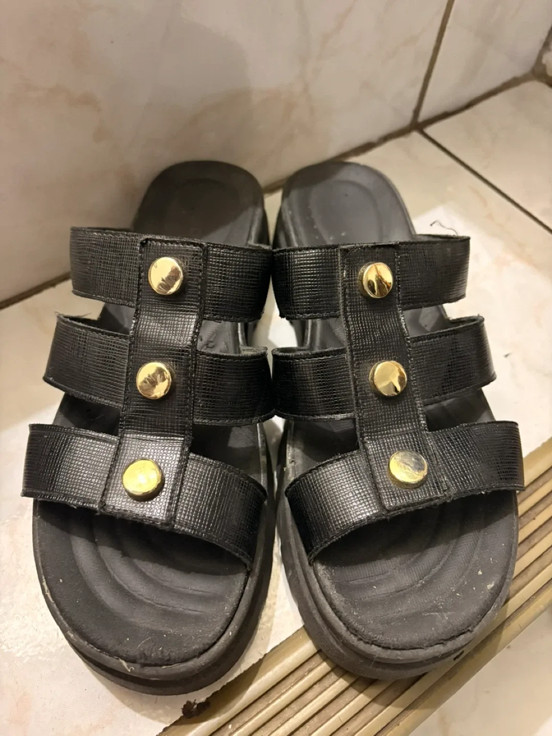 Black Platform Sandals