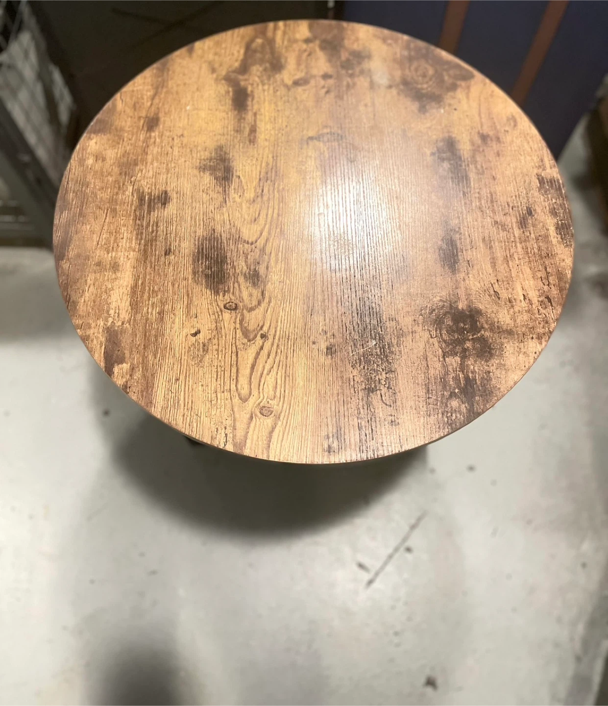 Round End Table with Shelf - photo 2
