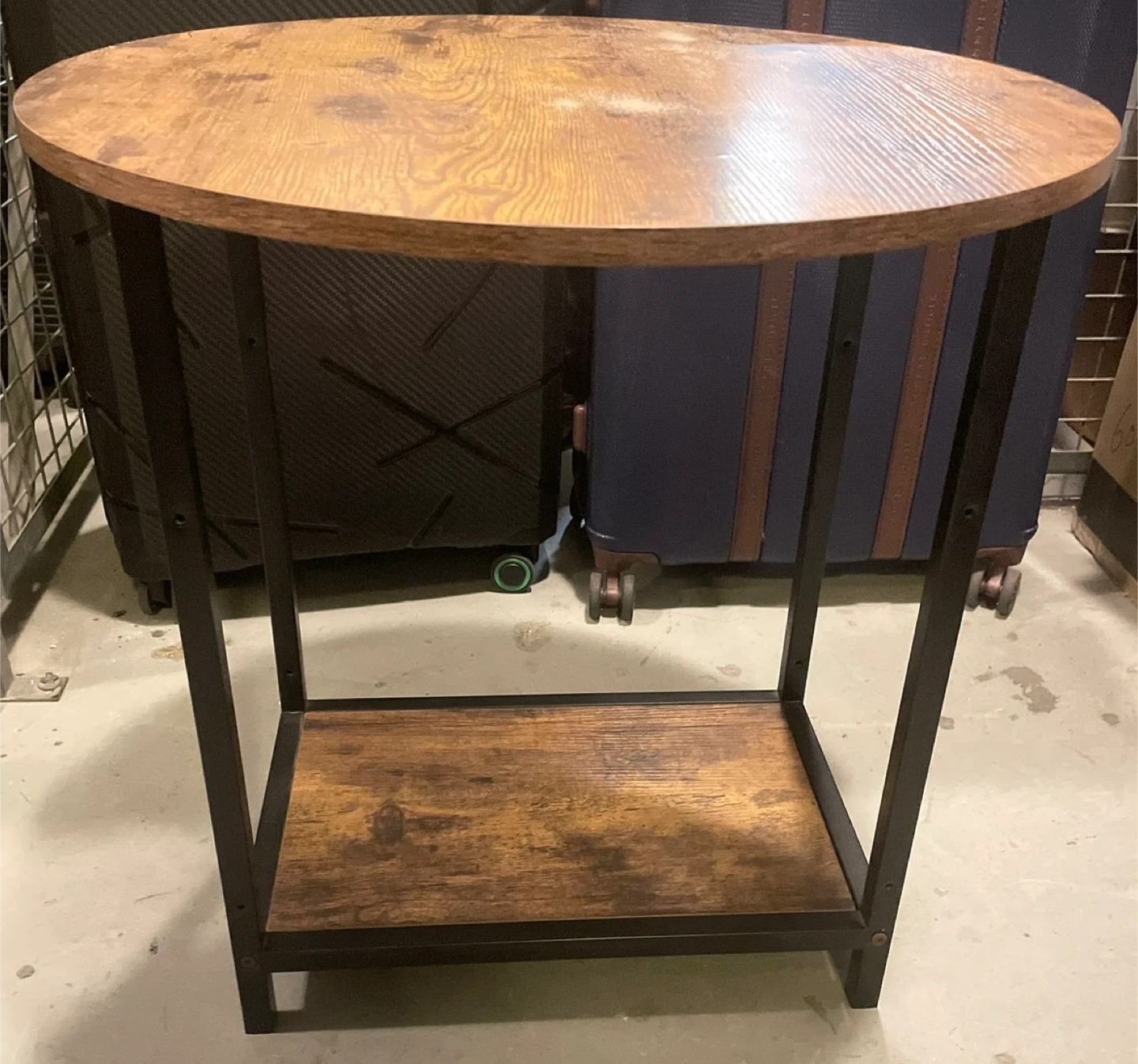 Round End Table with Shelf - photo 3