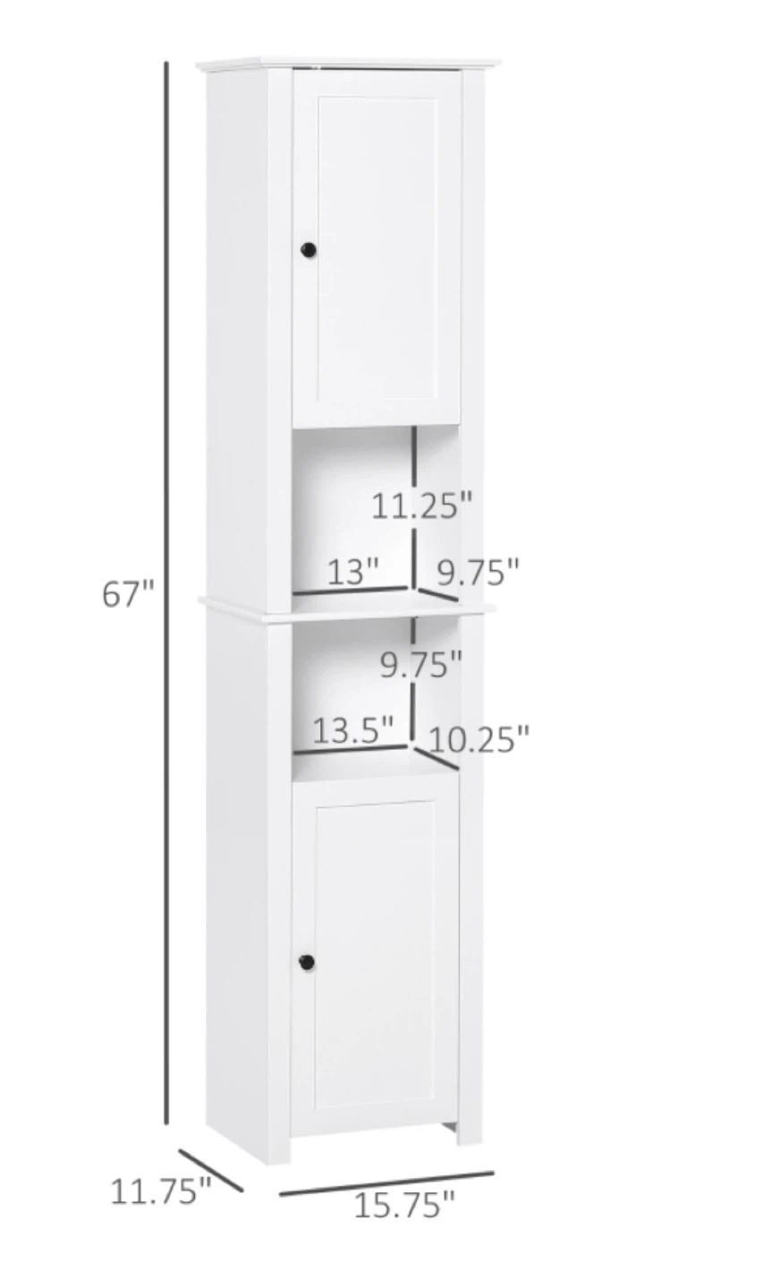 HOMCOM Freestanding Bathroom Storage Cabinet - photo 3
