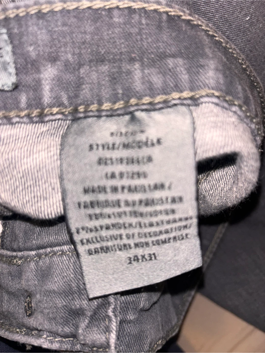 Urban Star Grey Denim Jeans - Size 34x31 - photo 4