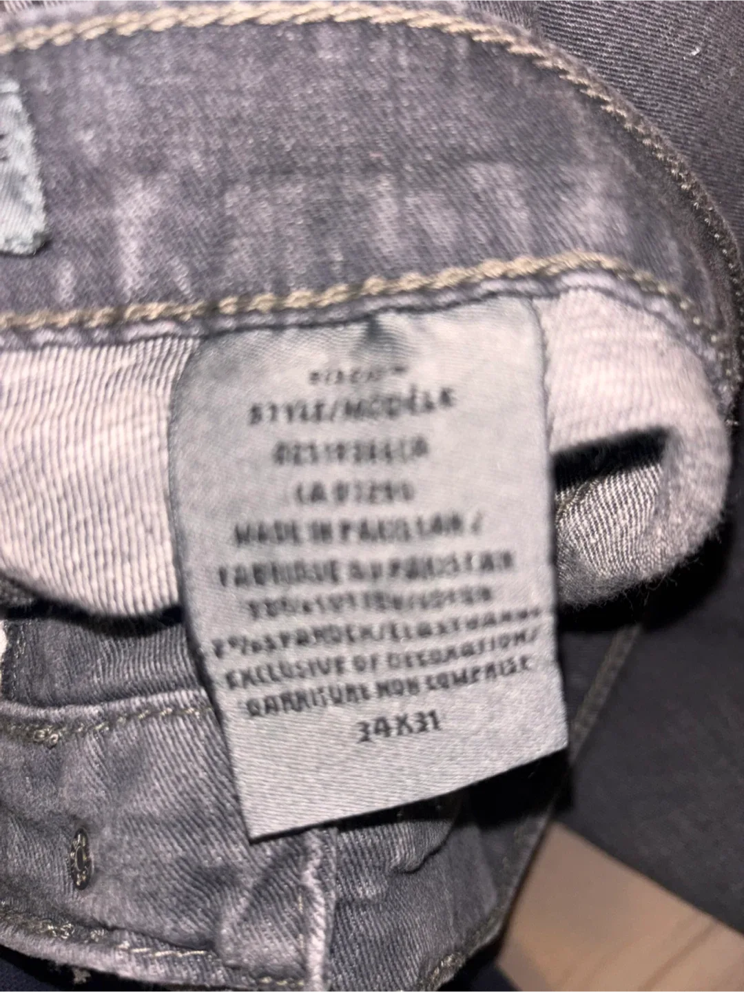 Urban Star Grey Denim Jeans - Size 34x31 image indicator(4)