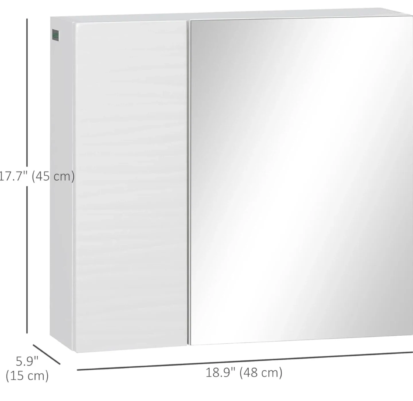 kleankin Medicine Cabinet with Mirror image indicator(2)