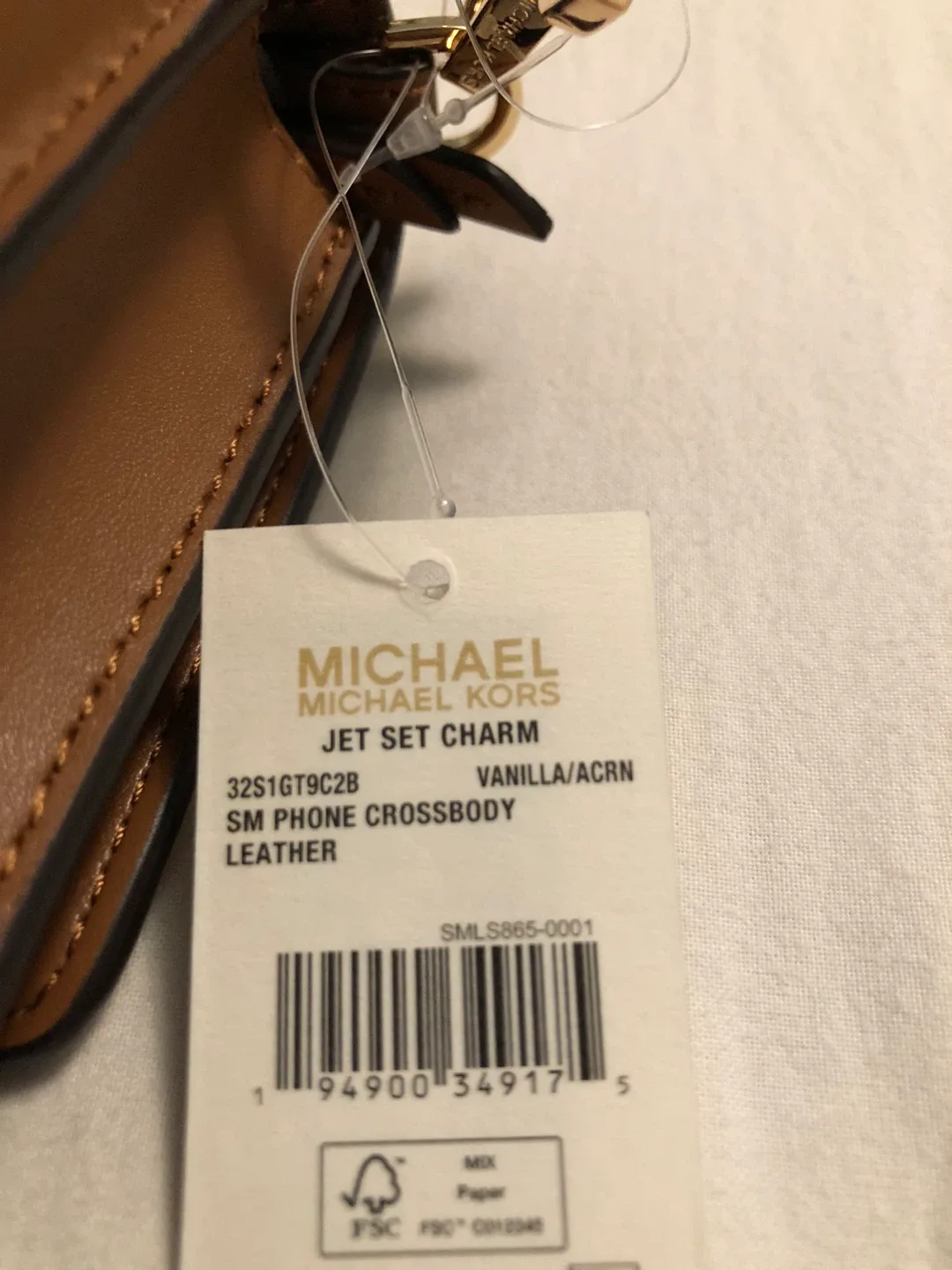 Michael Kors Jet Set Charm Phone Crossbody - Vanilla/Acorn image indicator(2)