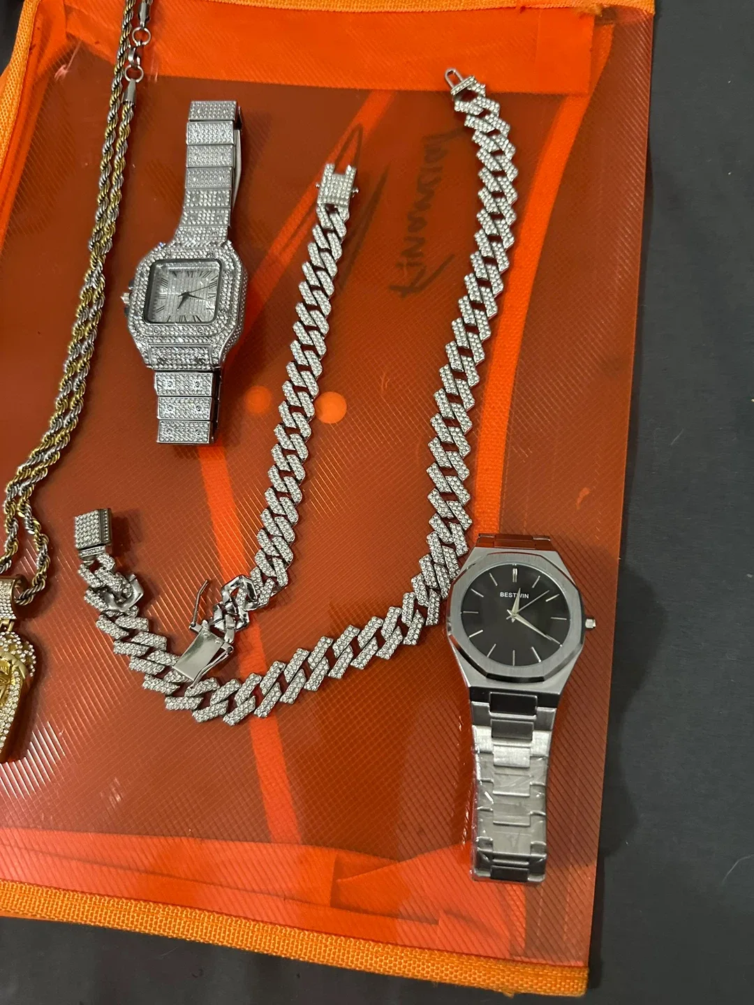 Diamond Watch, Jesus Pendant, and Bracelet Set image indicator(6)