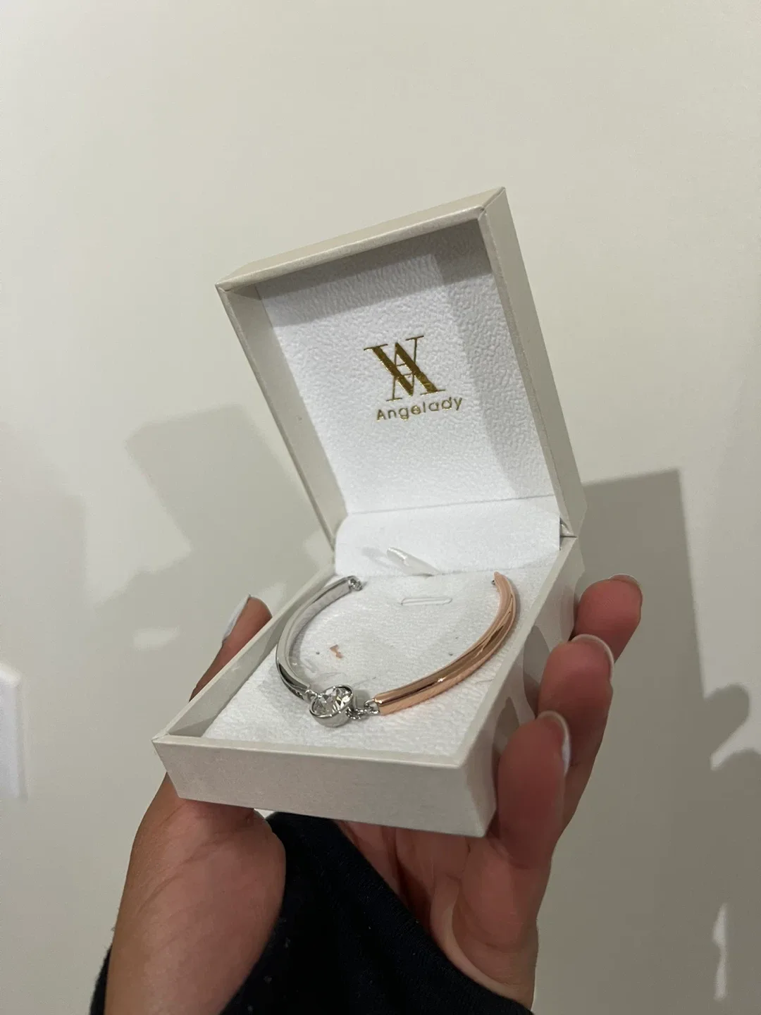 Angelady Silver & Rose Gold Bangle, New! image indicator(4)