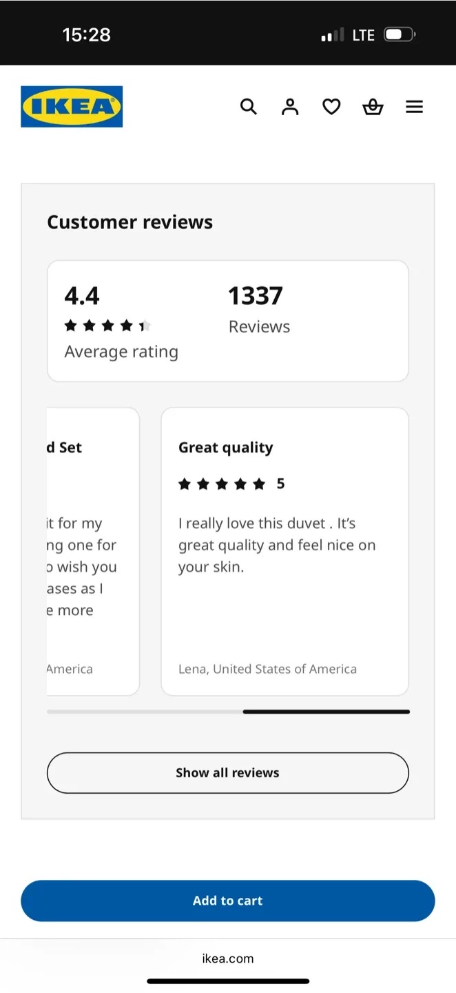 IKEA Ofelia Vass Full/Queen Duvet Cover Set - White image indicator(10)