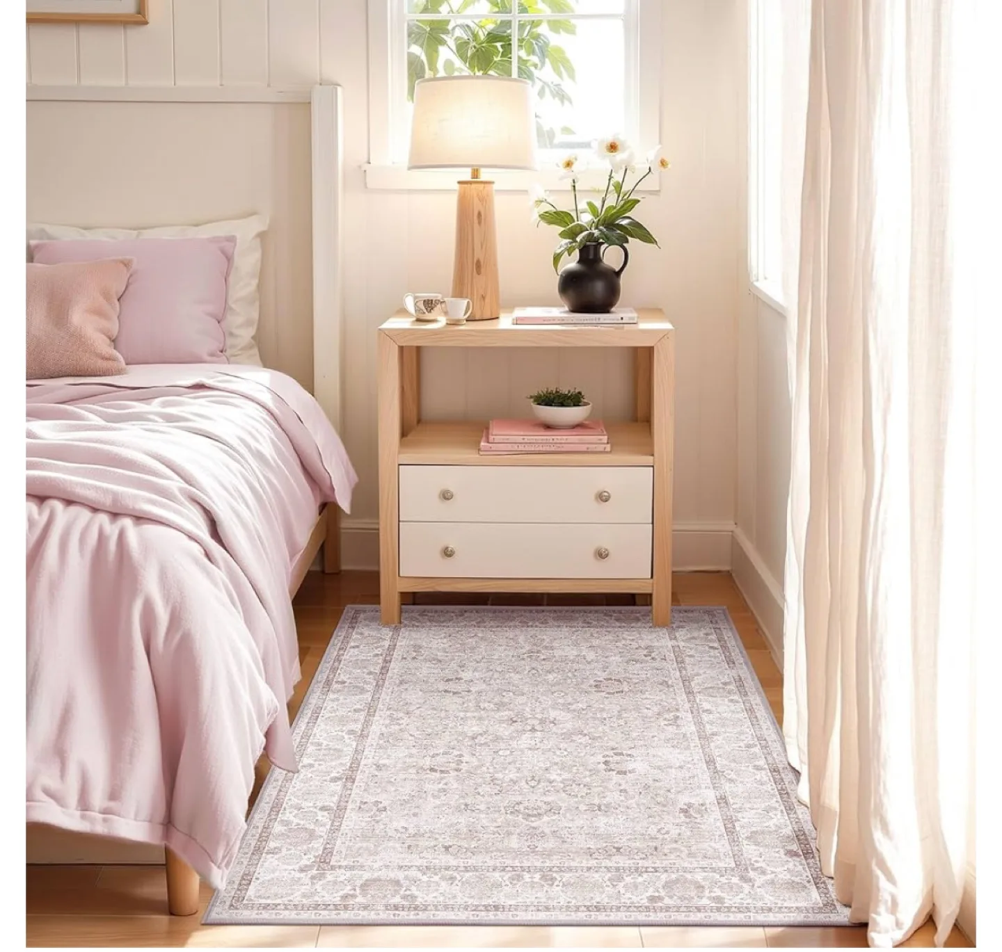 🌸Brand New 3x5ft Pink Area Rug image indicator(5)