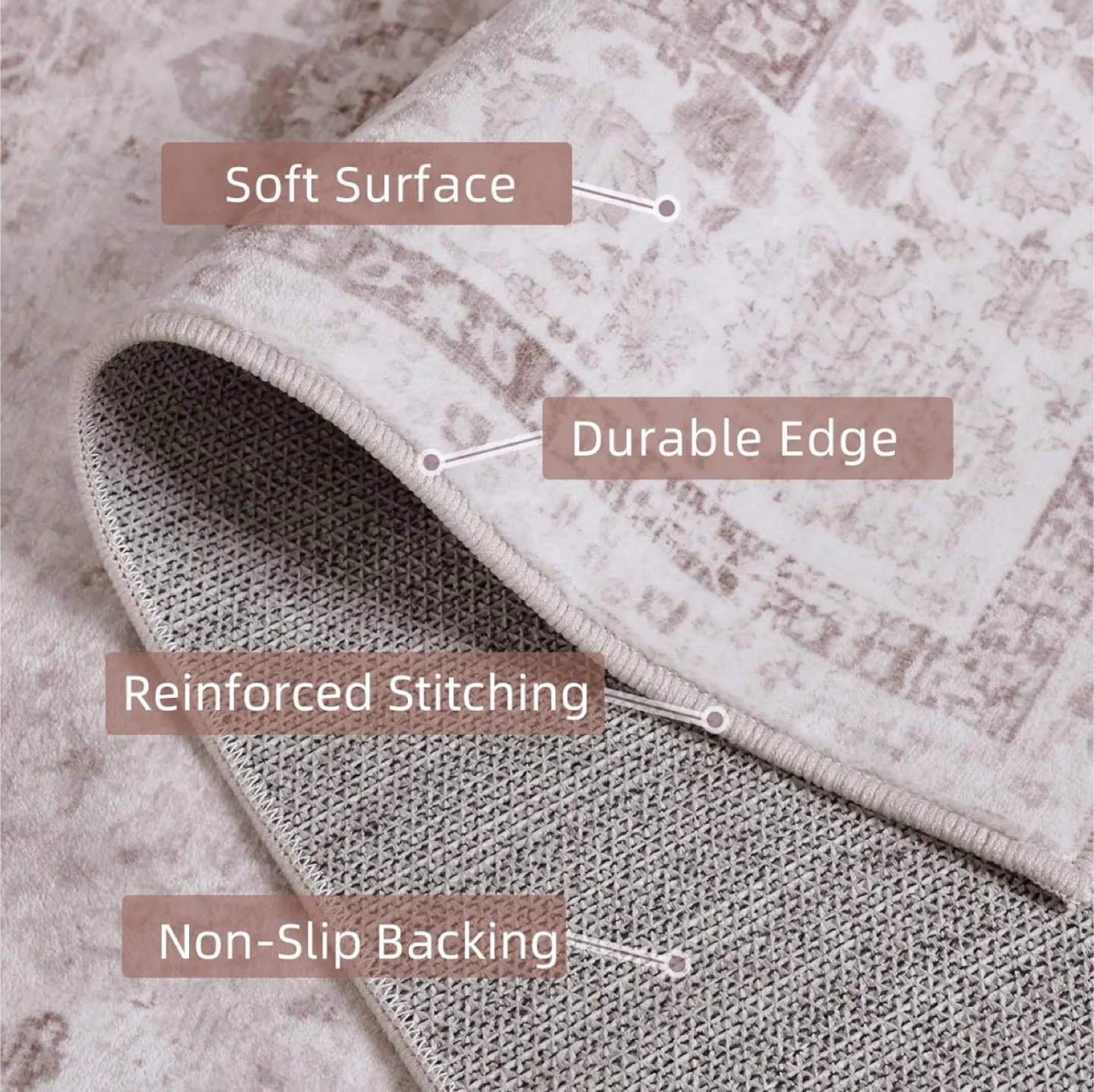 🌸Brand New 3x5ft Pink Area Rug image indicator(4)