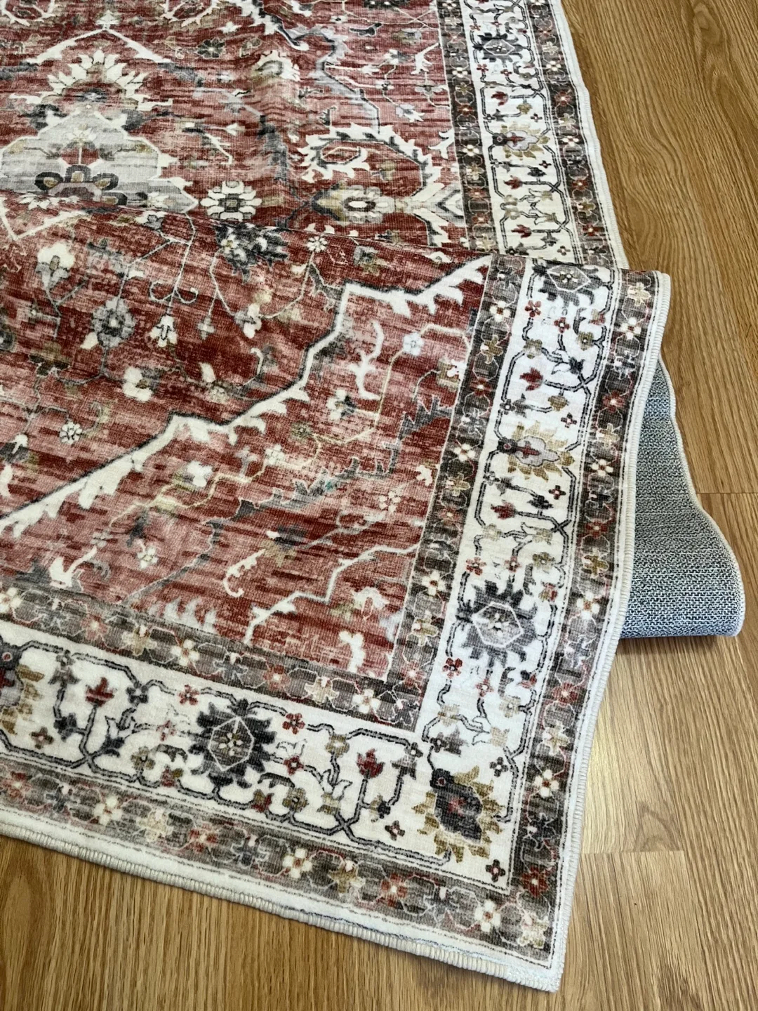 Brand New 3x8ft Brock Red Soft Runner Rug image indicator(4)