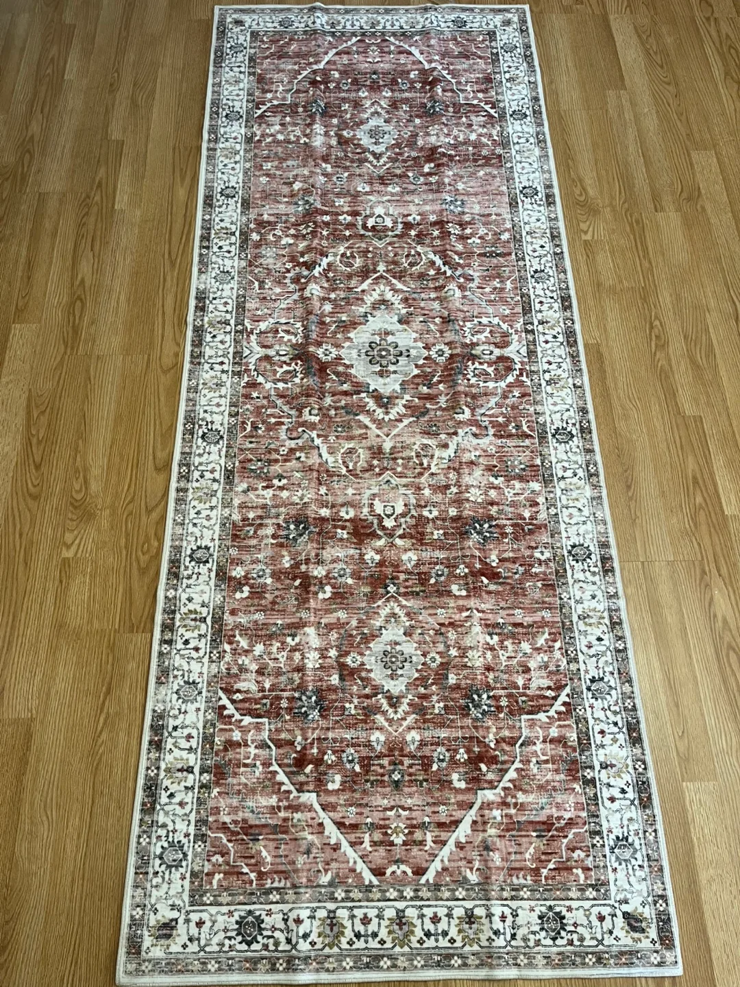 Brand New 3x8ft Brock Red Soft Runner Rug