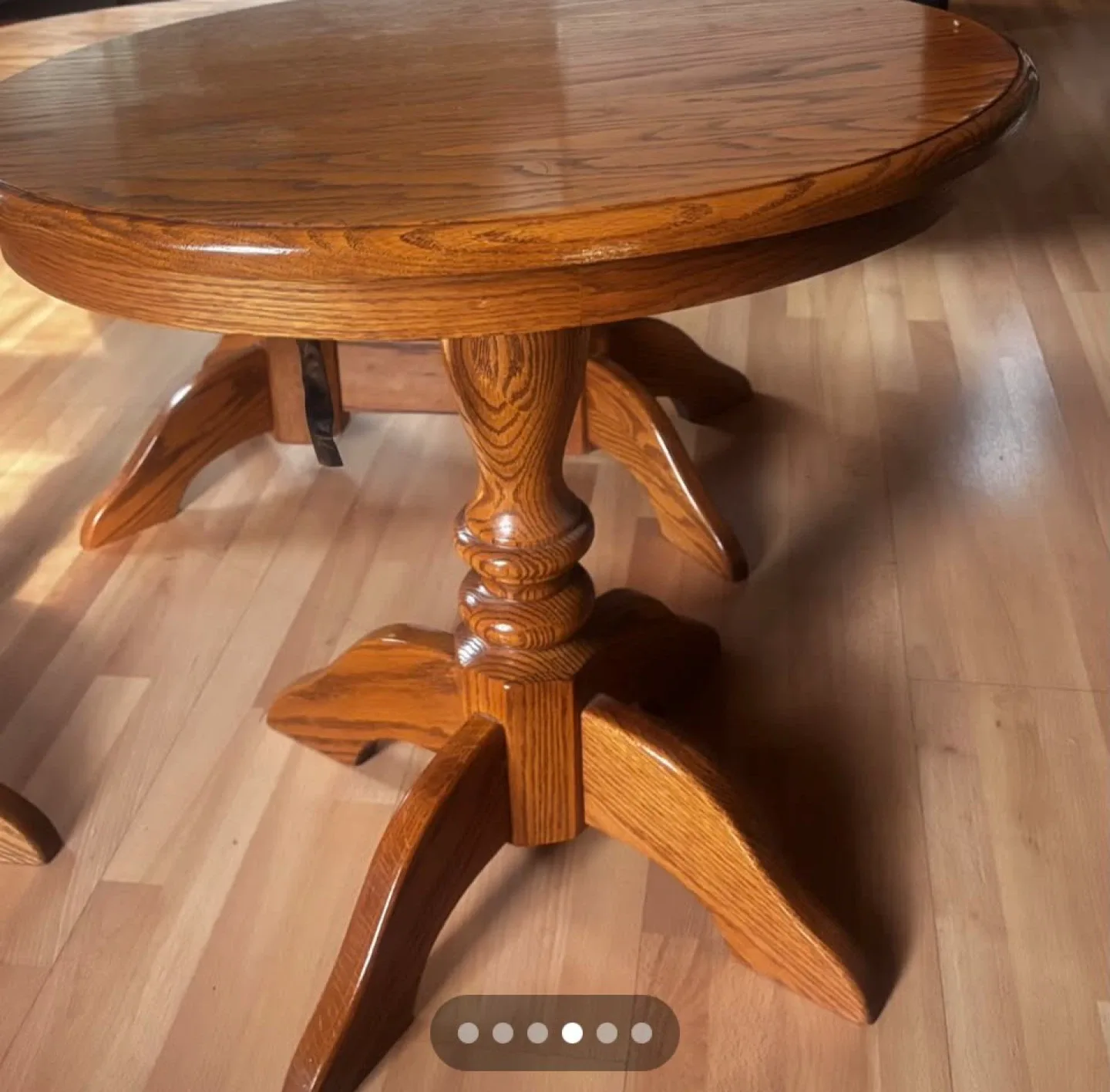 Oak, Amish-made, Mid-Century Oval Living Room Tables - Set of 3