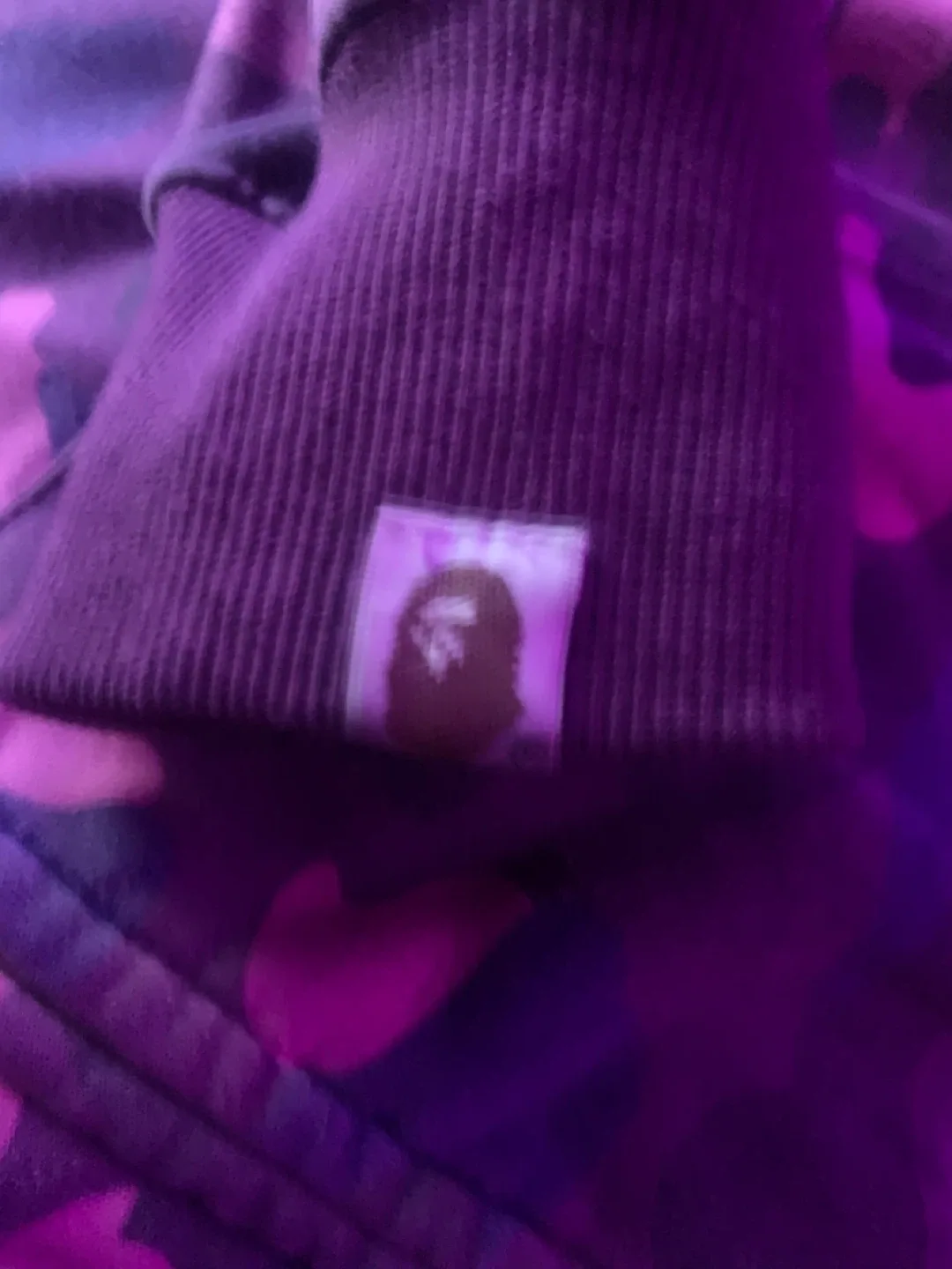 A Bathing Ape Purple Camo Shark Hoodie image indicator(3)