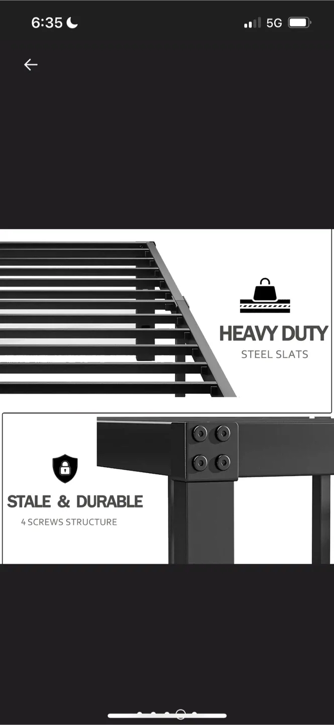 Brand New Twin Size Metal Bed Frame image indicator(7)