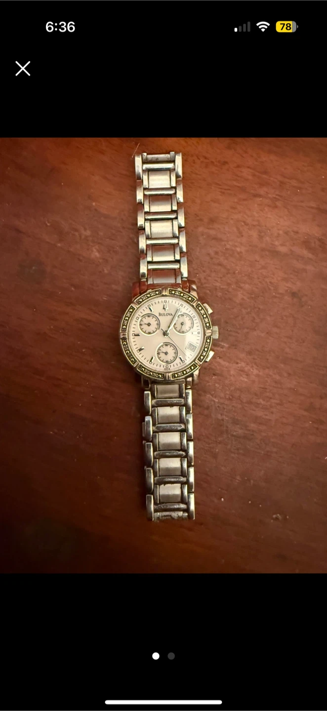 Women’s Bulova diamond chronograph watch
