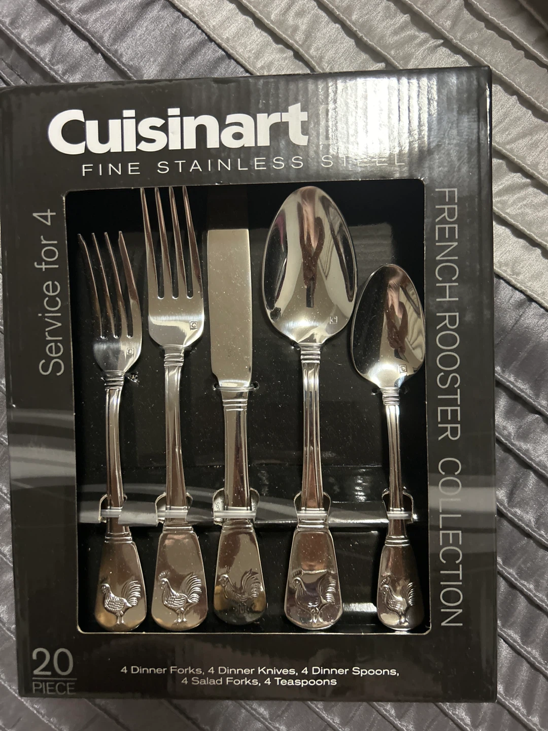 Cuisinart Elite French Rooster 20-Piece Flatware Set