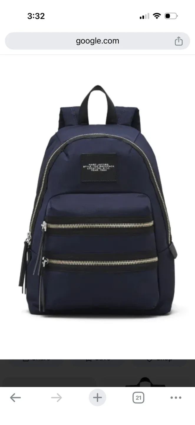 Marc Jacobs The Backpack - Navy Blue, Large