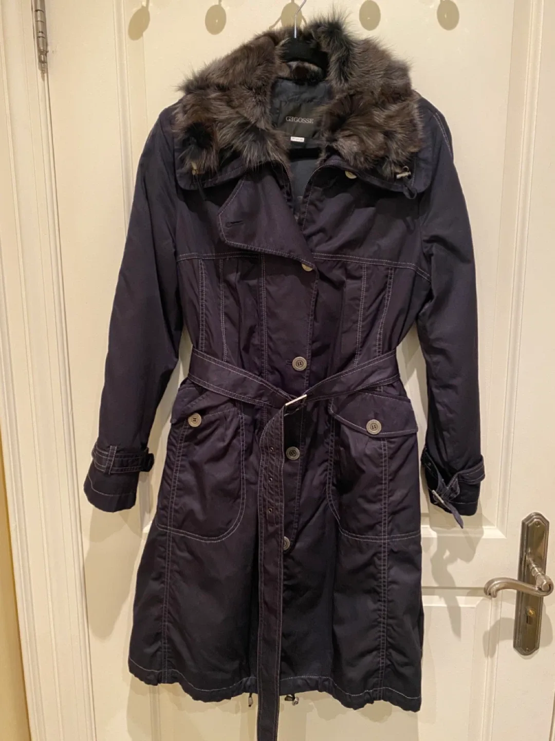 Gregosse Winter Coat with Mink Fur Trim thumbnail