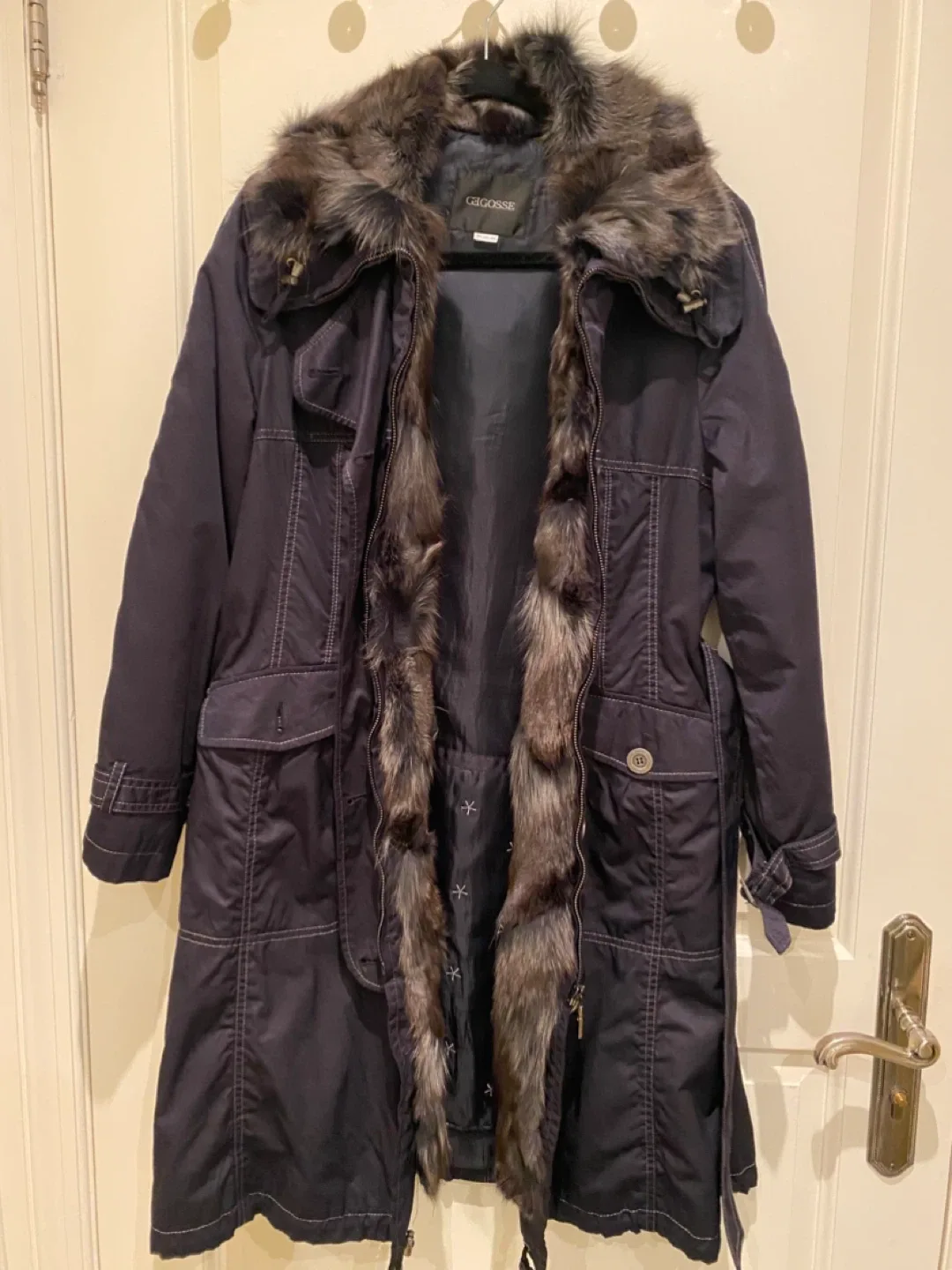 Gregosse Winter Coat with Mink Fur Trim image indicator(2)