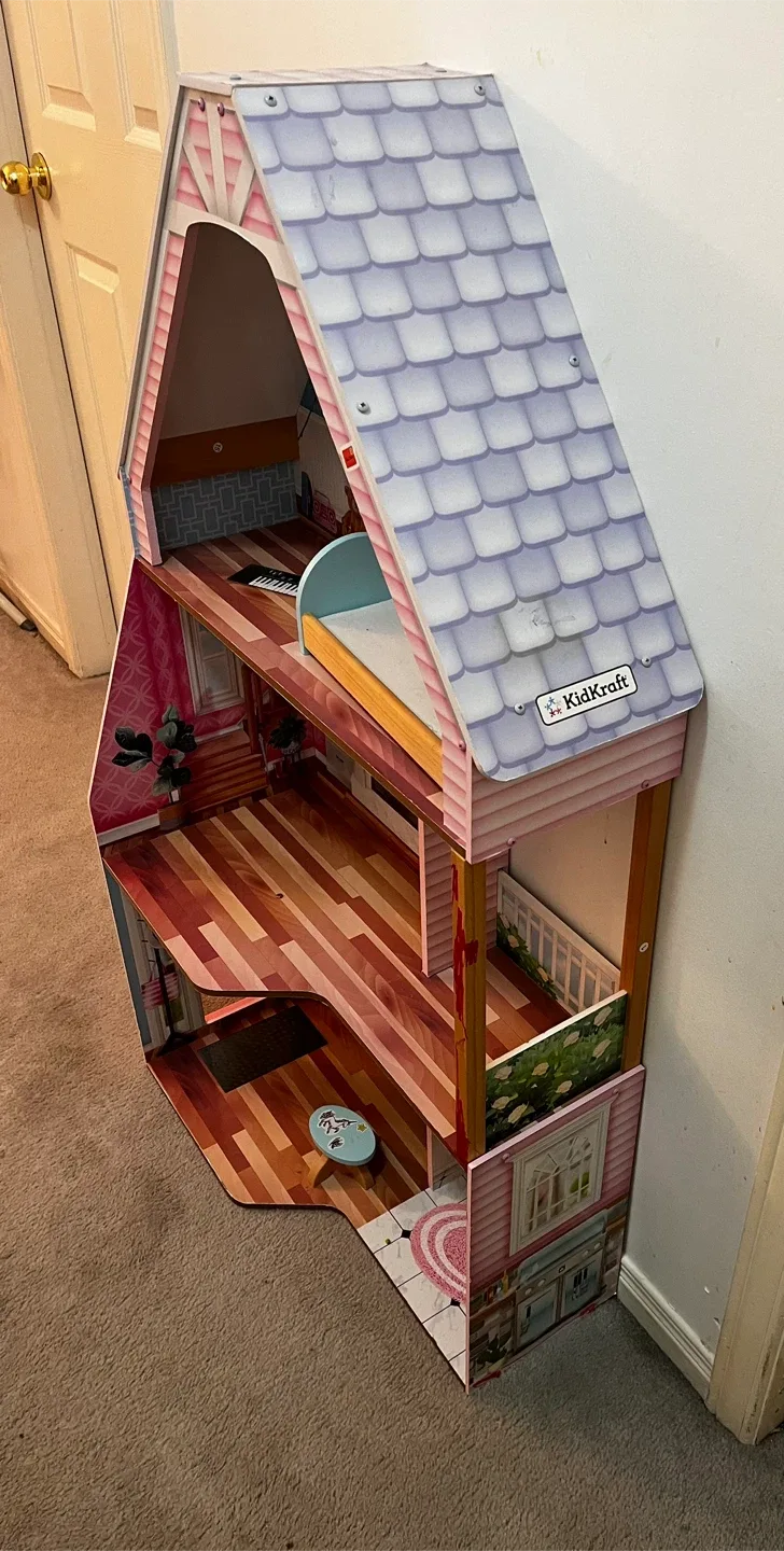 KidKraft Dollhouse (large)- Pink & White image indicator(9)