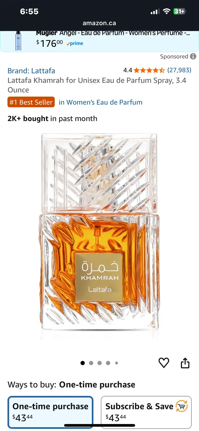 Lattafa Khamrah Unisex Eau de Parfum thumbnail