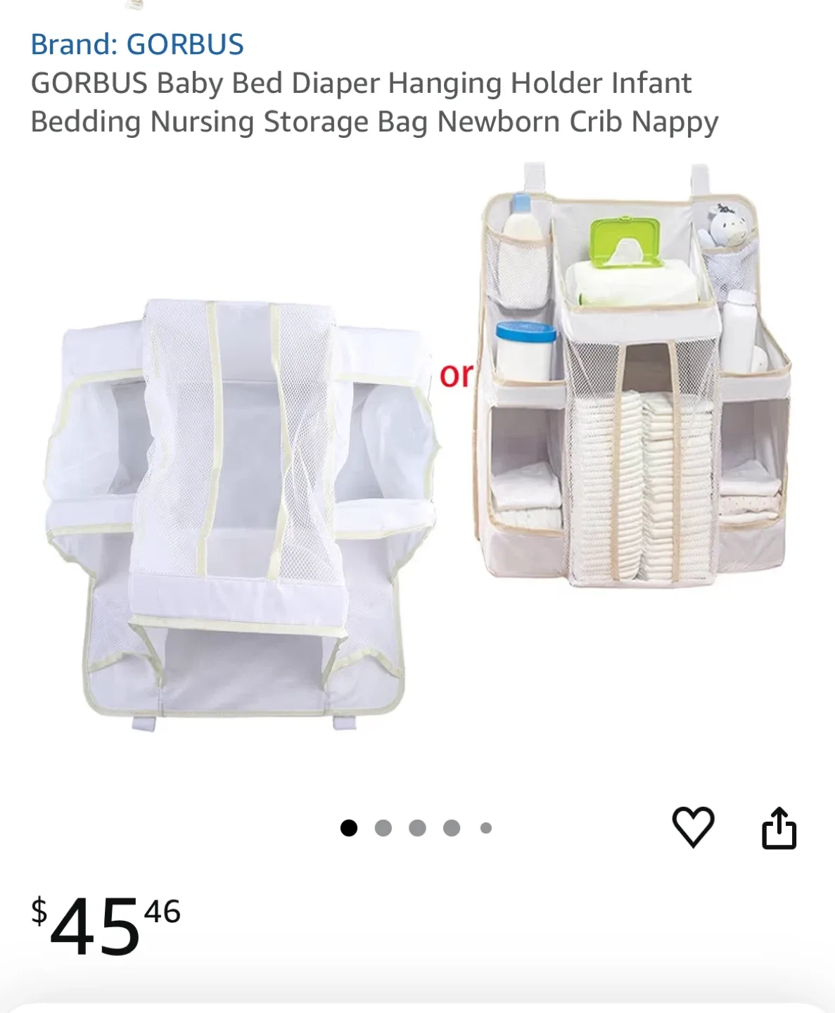 GORBUS Baby Bed Diaper Hanging Holder image indicator(2)