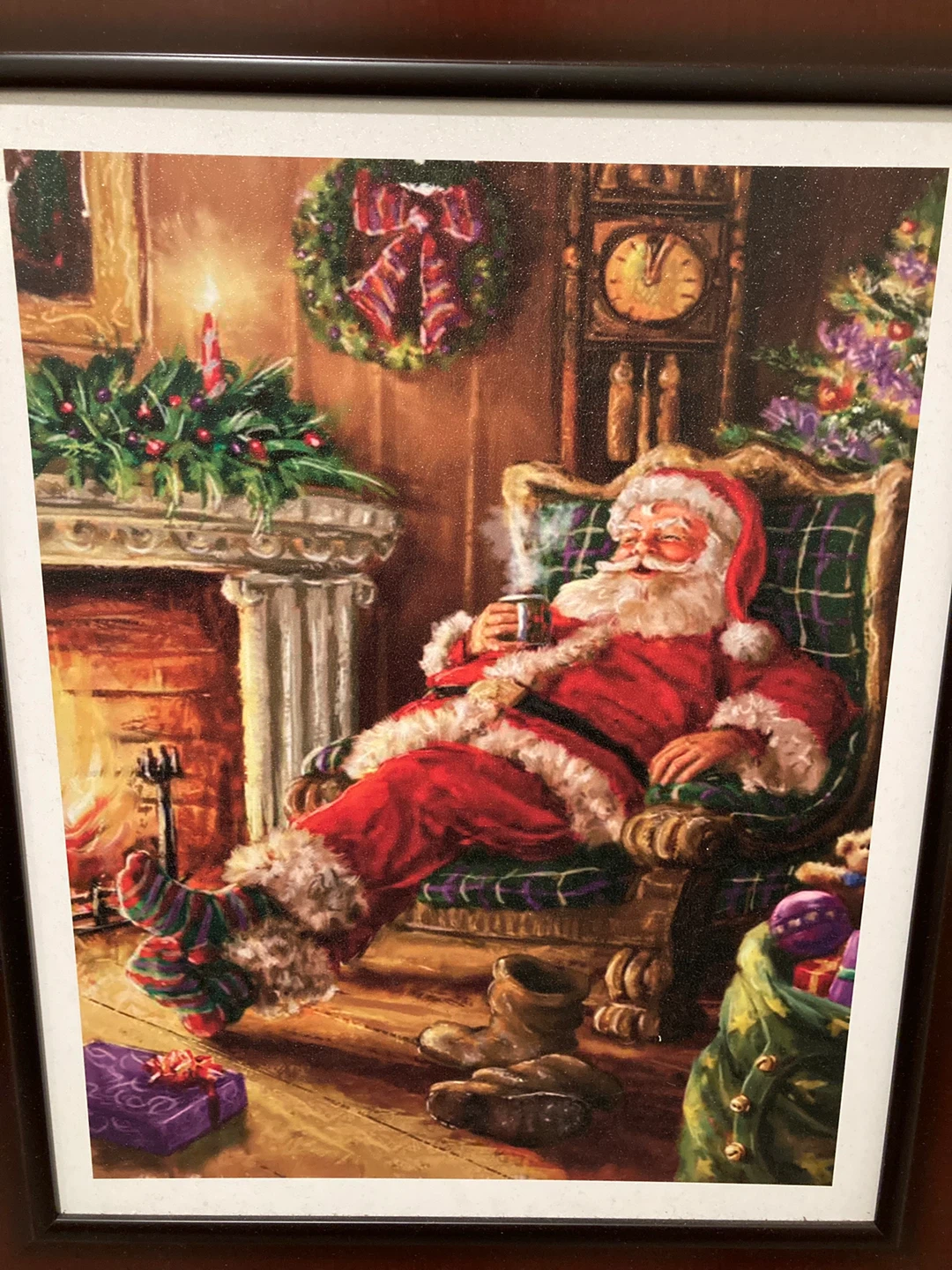 Framed Santa Painting - photo 2