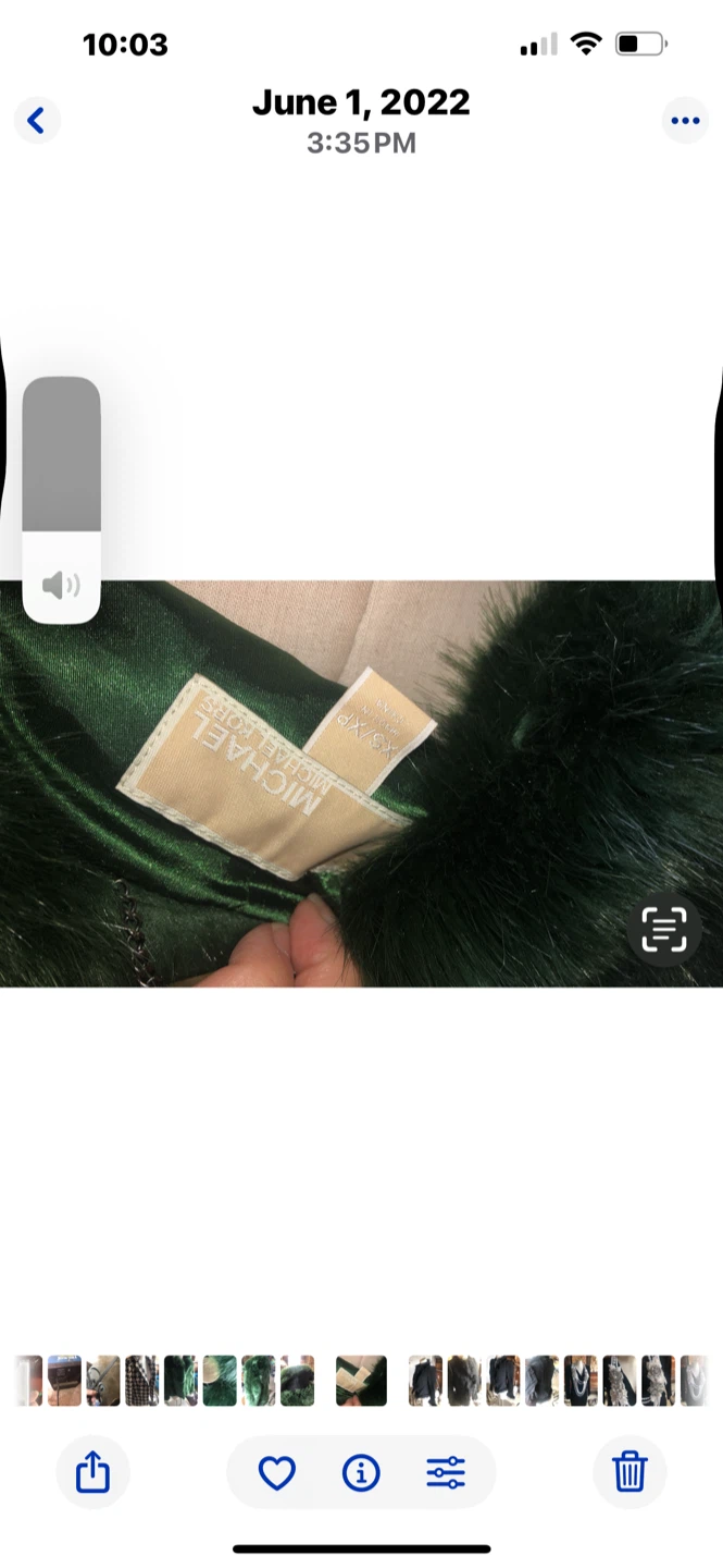 Michael Kors Green Faux Fur Coat Size XS/X - photo 4