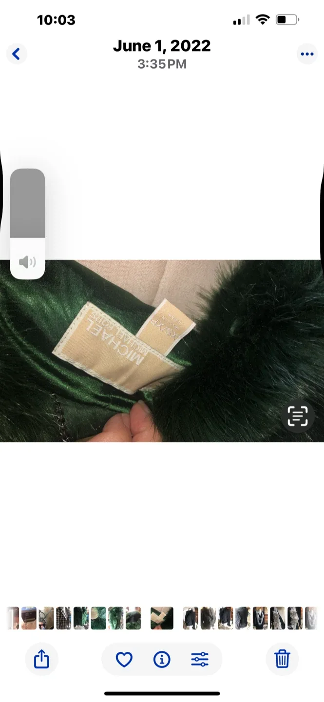Michael Kors Green Faux Fur Coat Size XS/X image indicator(4)