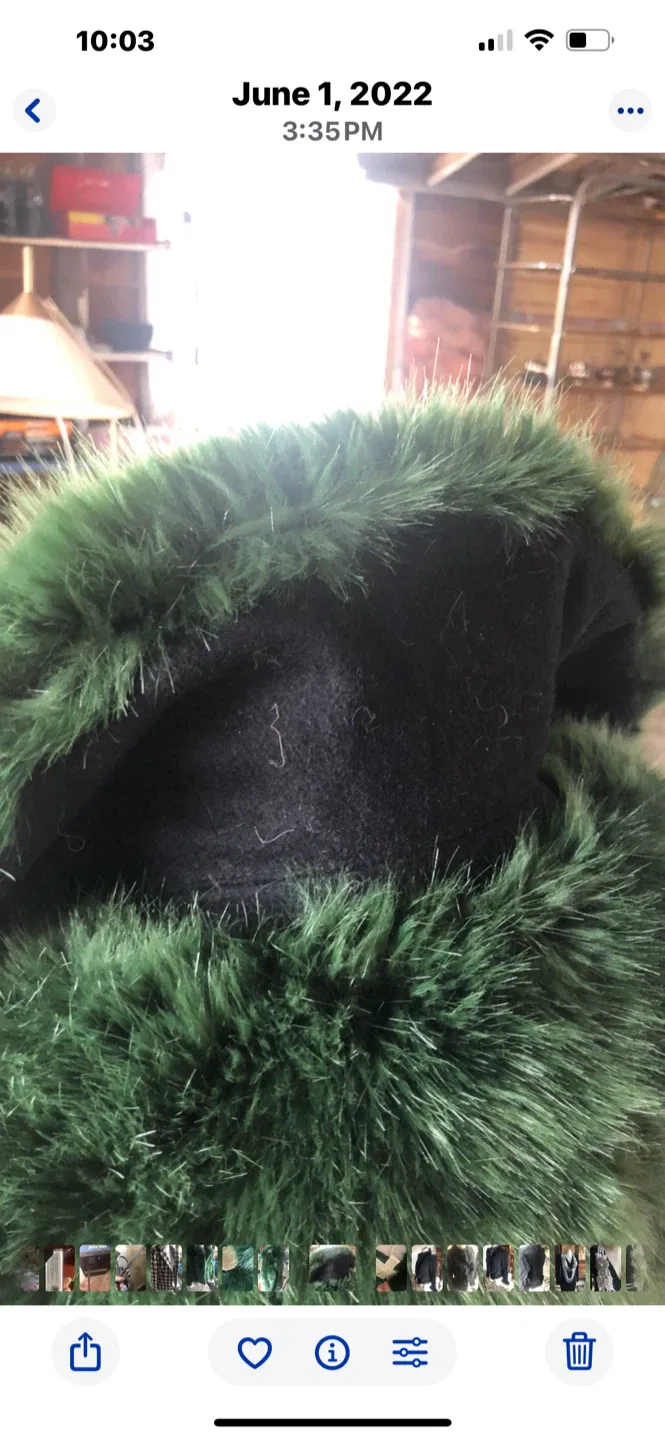 Michael Kors Green Faux Fur Coat Size XS/X image indicator(3)