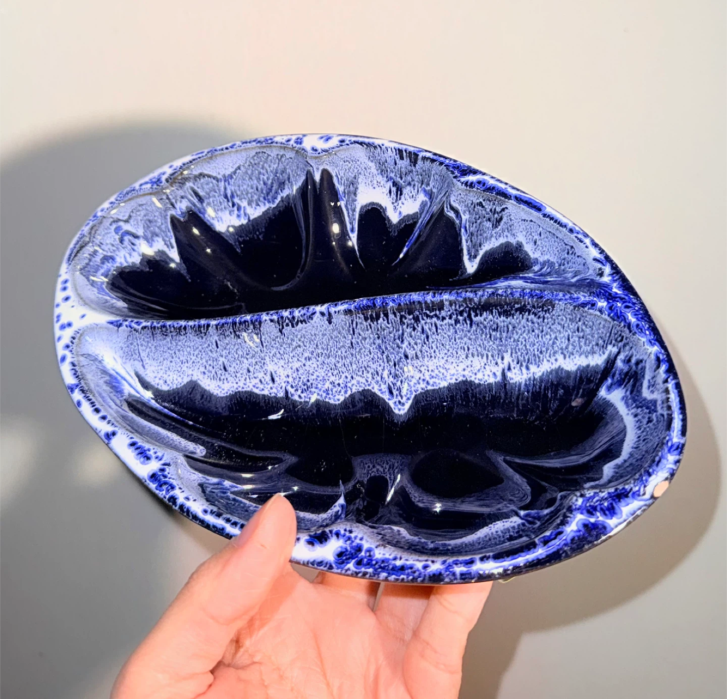 Vintage Blue Mountain Pottery Devided Dish
