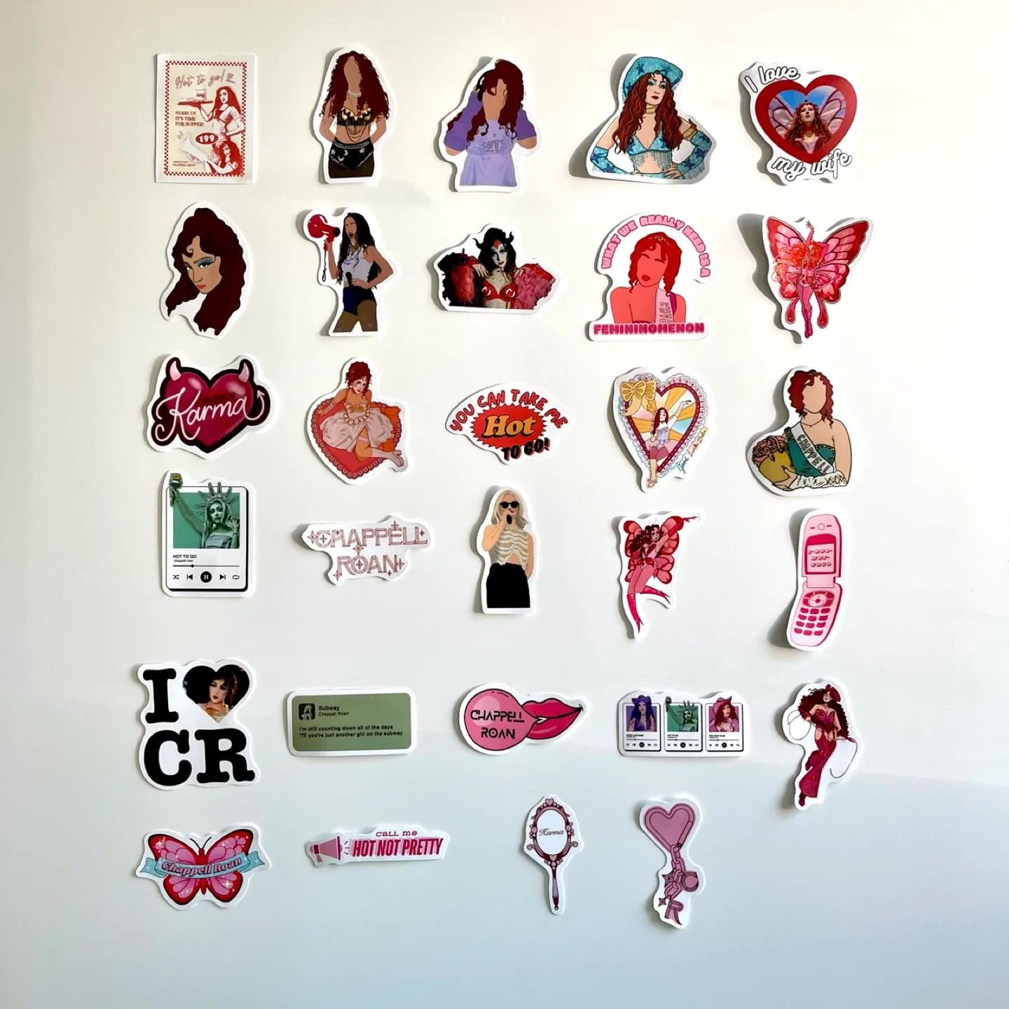 Pack of 57 Chappell Roan Stickers image indicator(9)