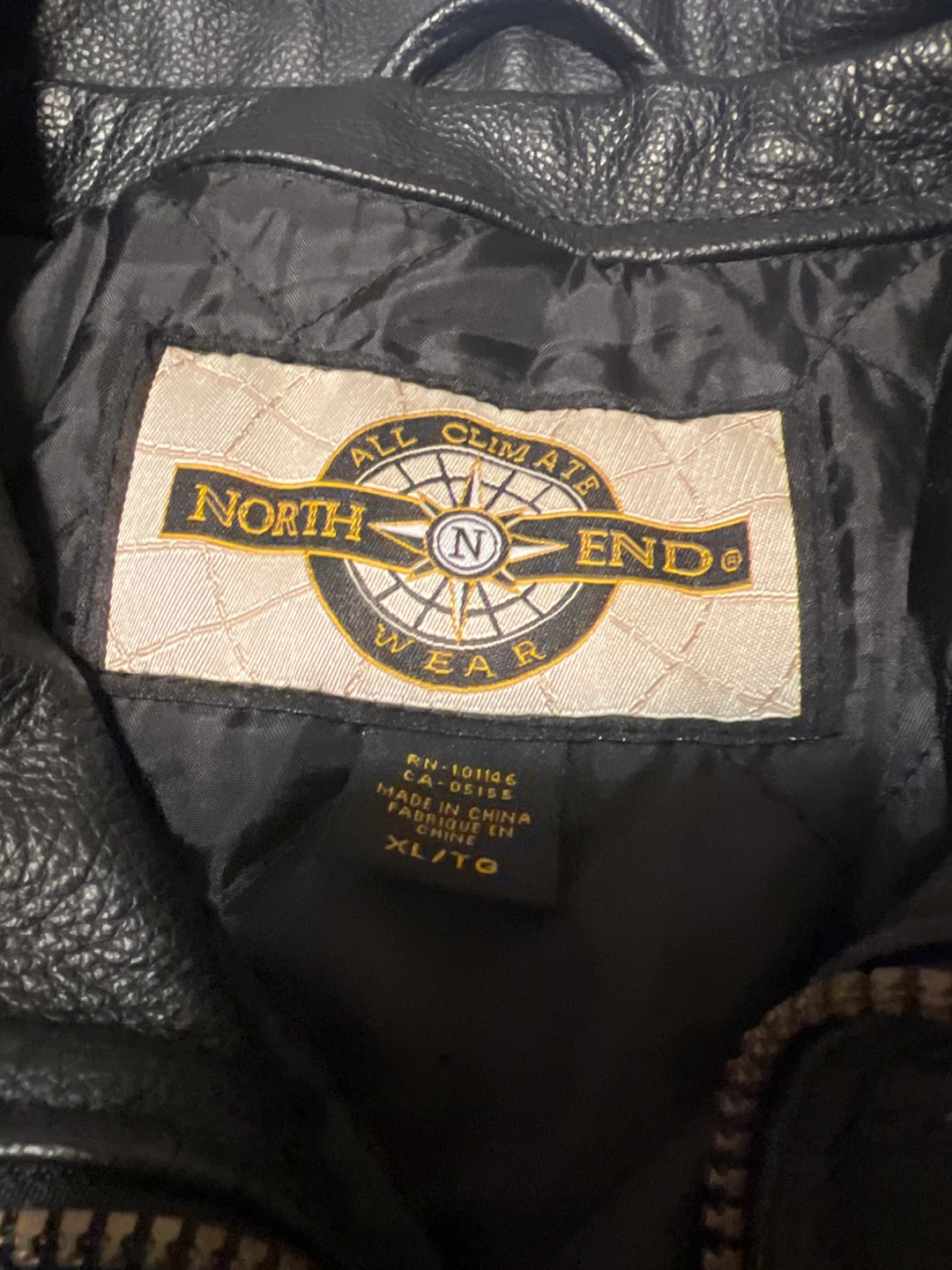North End Black Leather Jacket - XL - photo 2