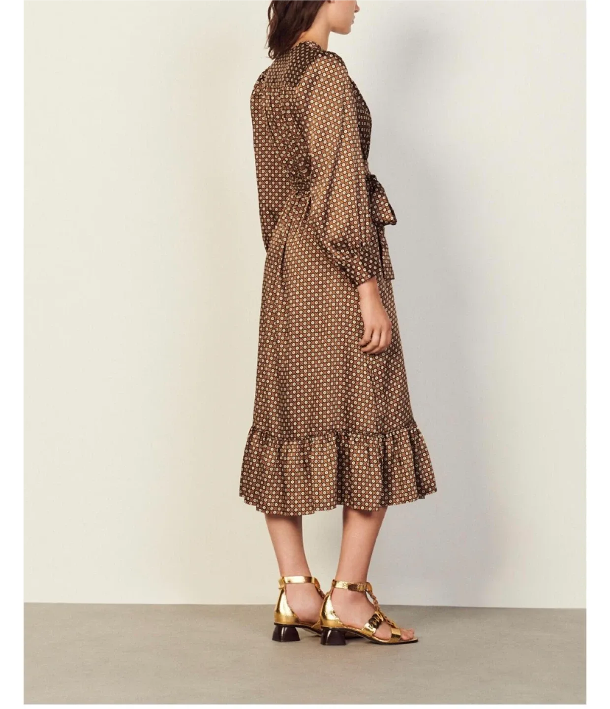 Sandro Long Flowing Printed Dress image indicator(2)