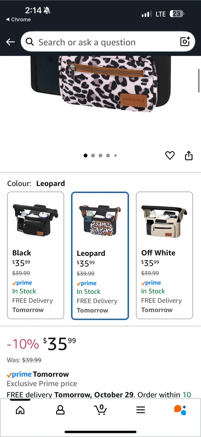 Momcozy Leopard Stroller Organizer image indicator(2)