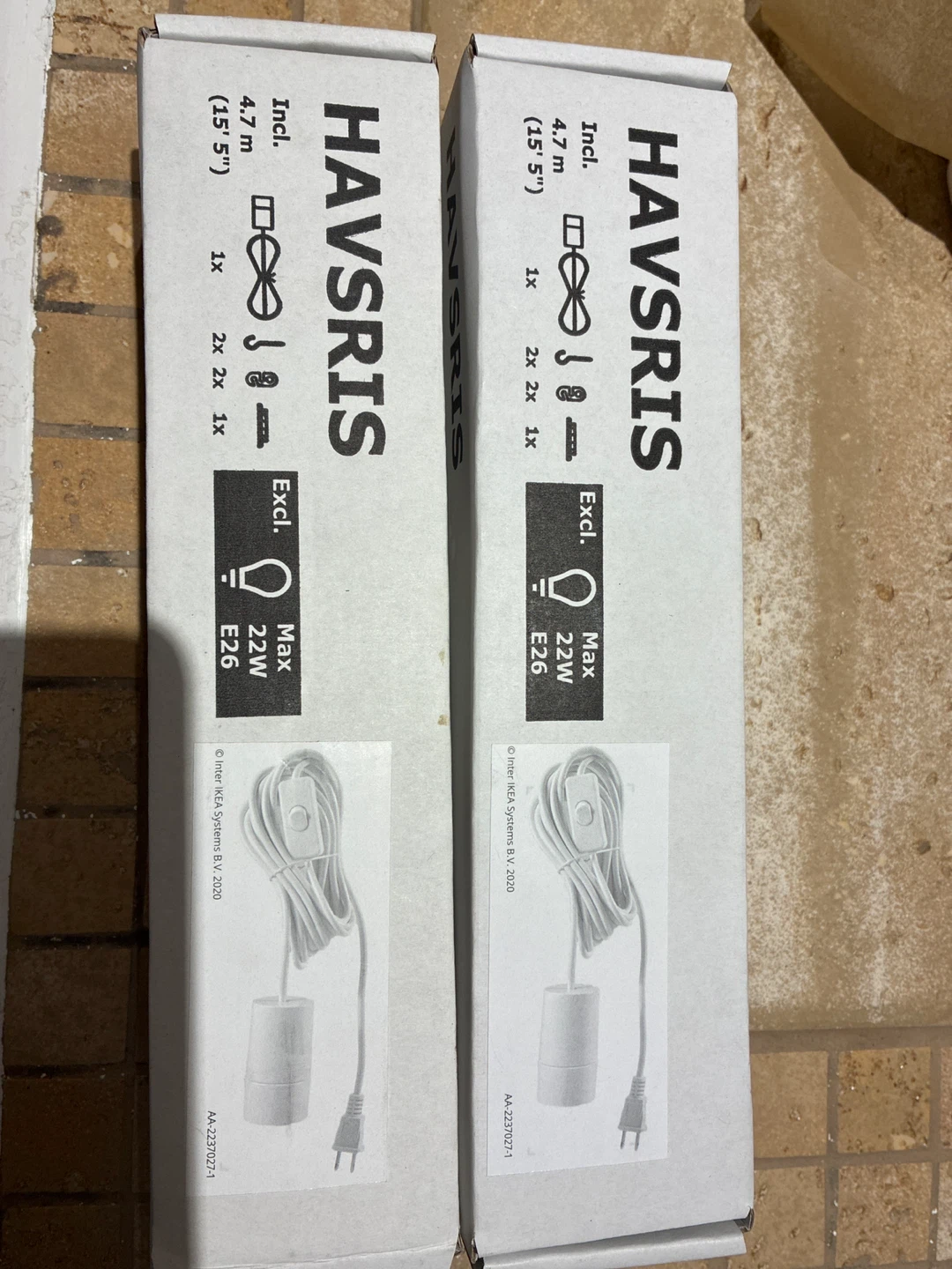 IKEA HAVSRIS Pendant Cord Set - New in Box!