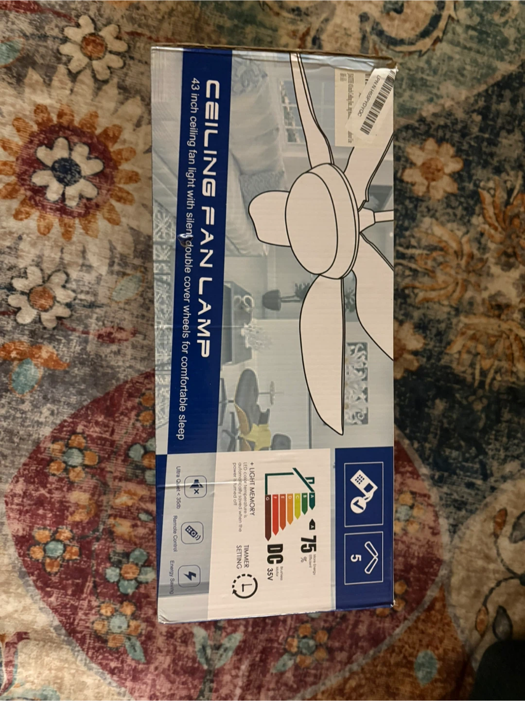 Ceiling Fan Lamp 43 Inch New in Box