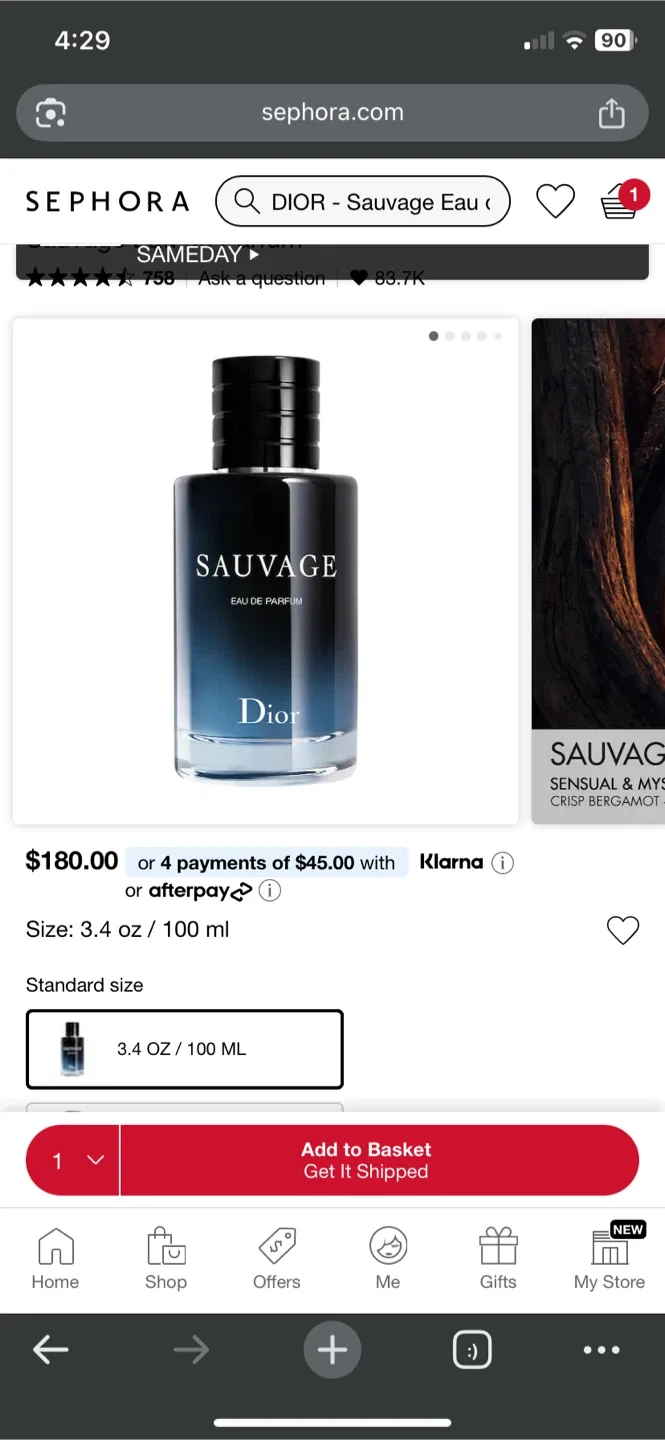 Dior Sauvage Eau de Parfum 100ml image indicator(4)