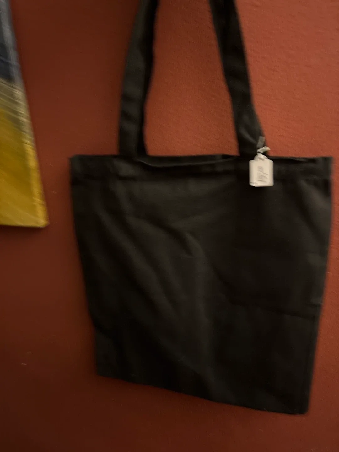 NEW Black "Don't Touch My Bag" canvas Tote Bag image indicator(2)