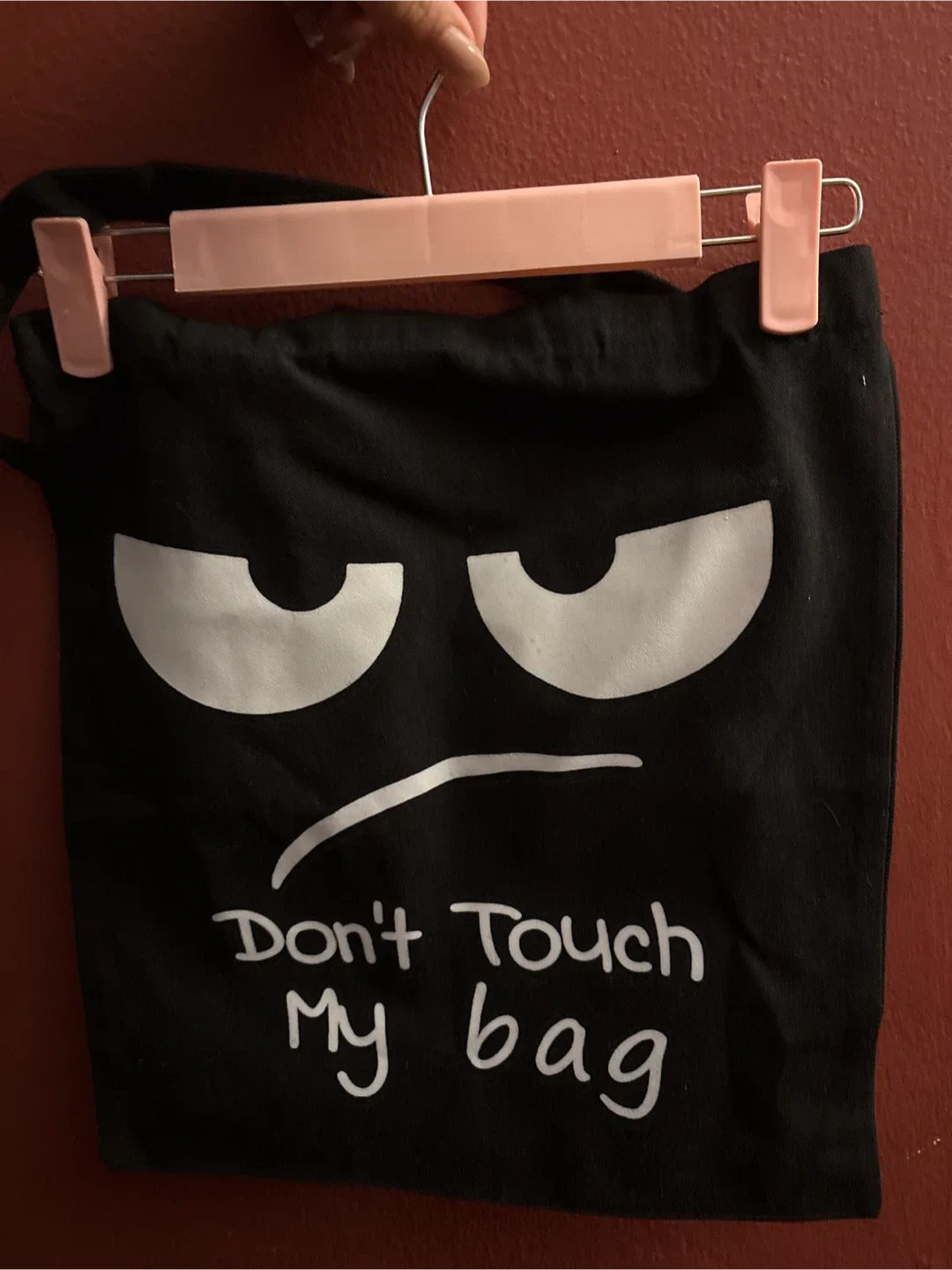 NEW Black "Don't Touch My Bag" canvas Tote Bag image indicator(5)