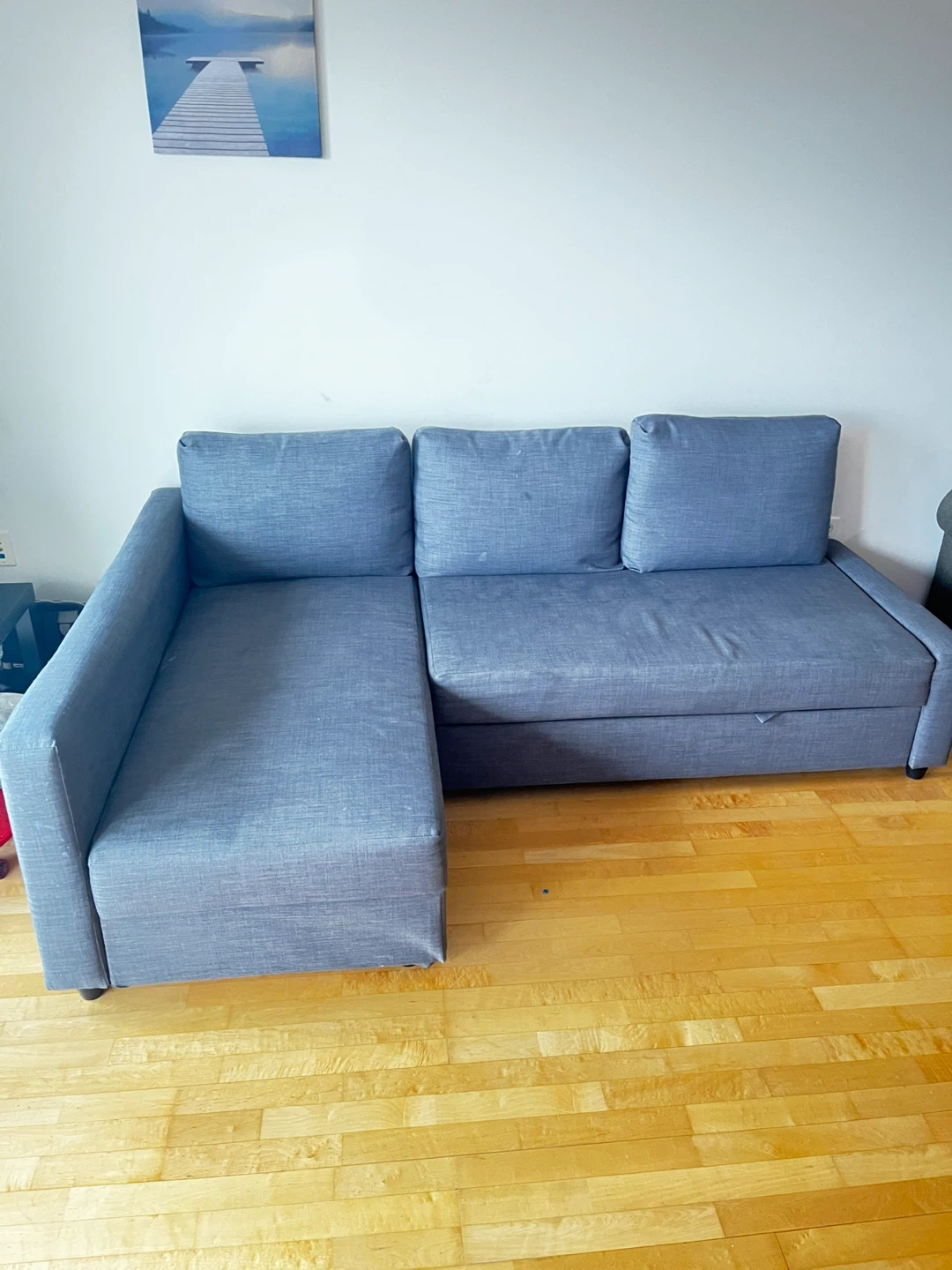 Blue Sectional Sleeper Sofa - photo 4