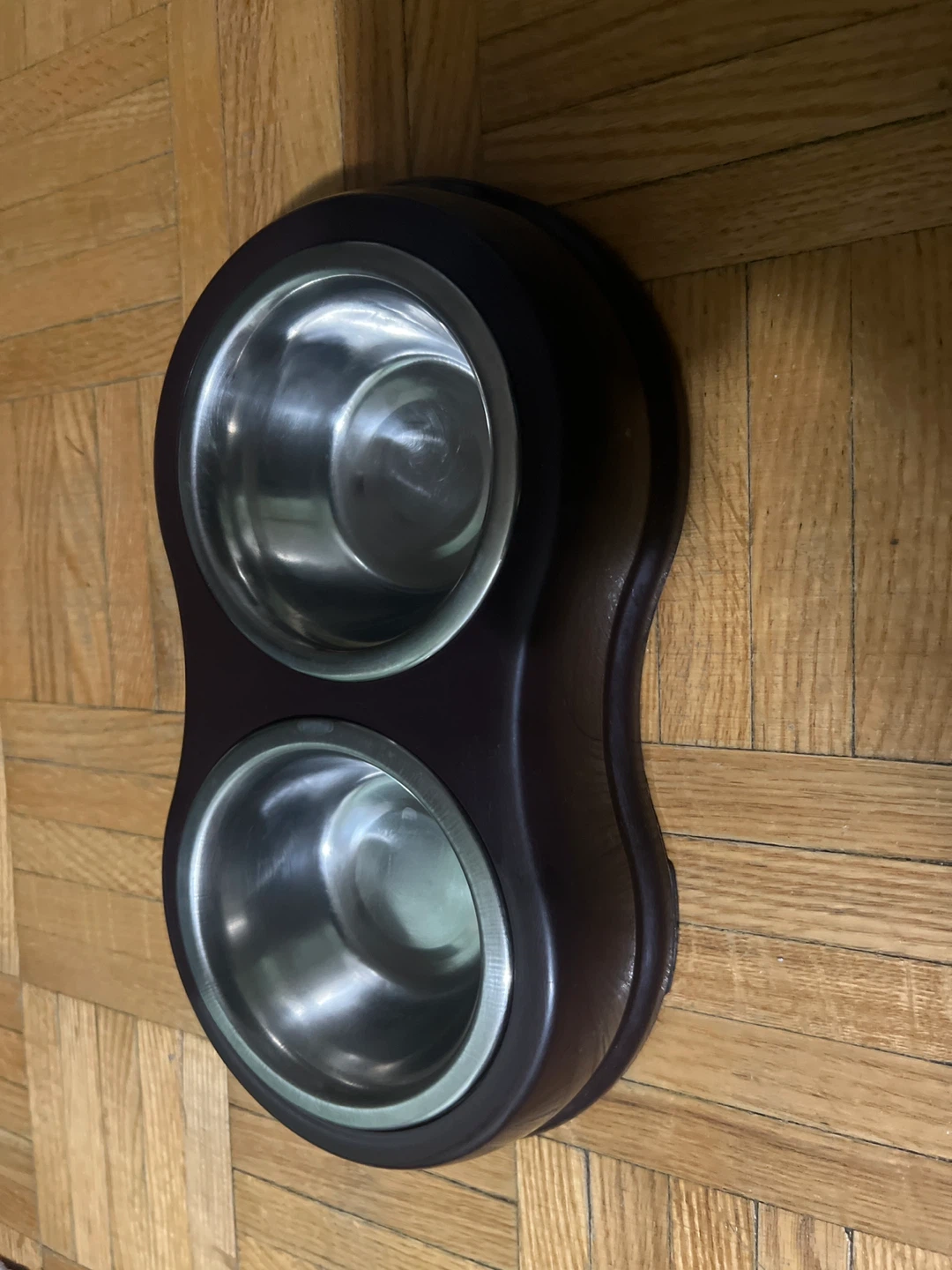 Double Pet Bowl - Brown - photo 2