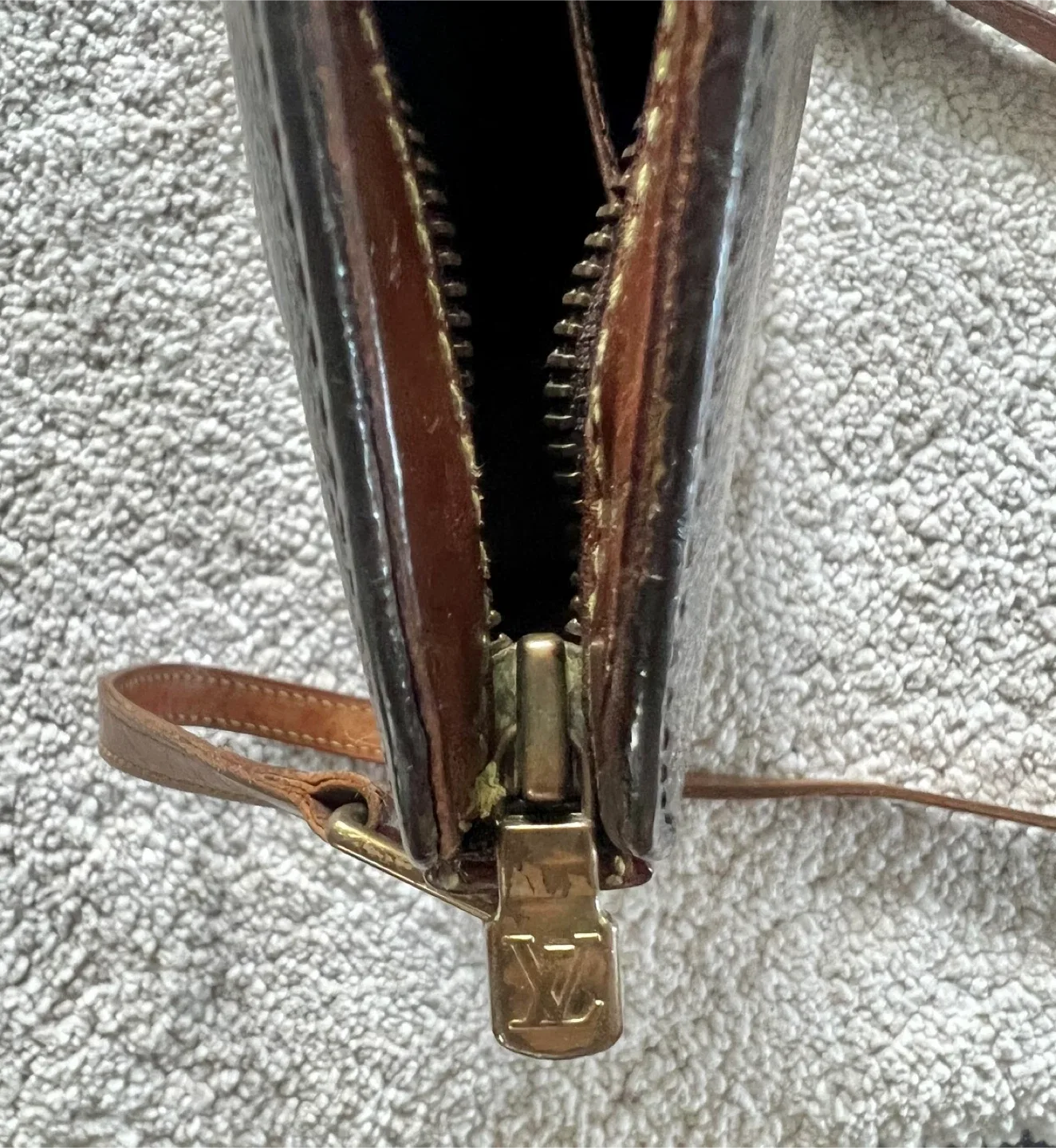 Louis Vuitton Brown Monogram Leather Crossbody Bag image indicator(5)